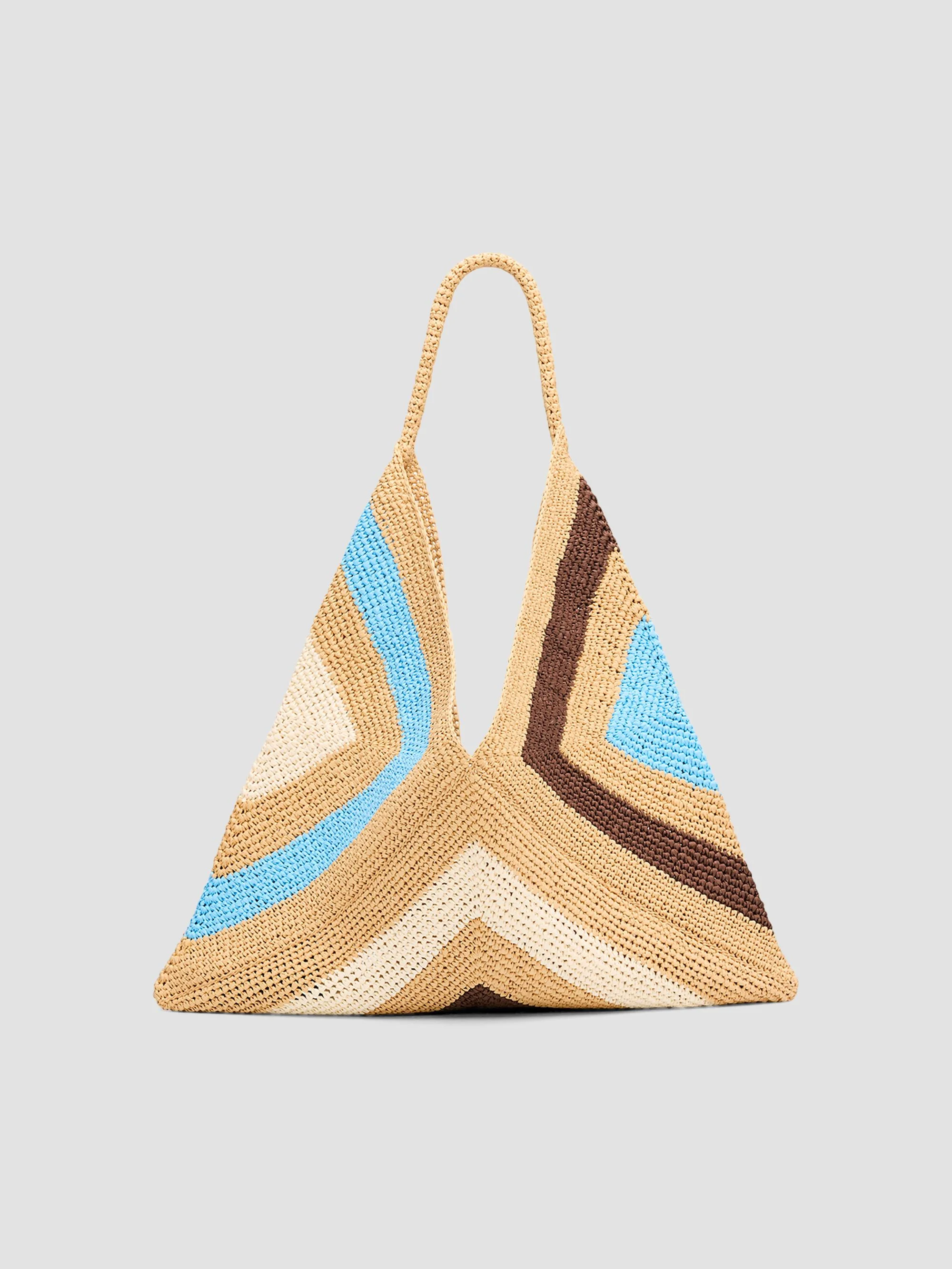 A. L.C. Women's Sid Woven Paper Yarn Shoulder Bag - Desert Sky - 1