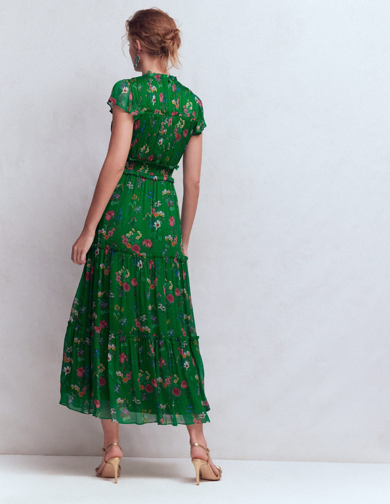 Sleeveless Ruffle Dress-Bear Grass, Delicate Blossom 4