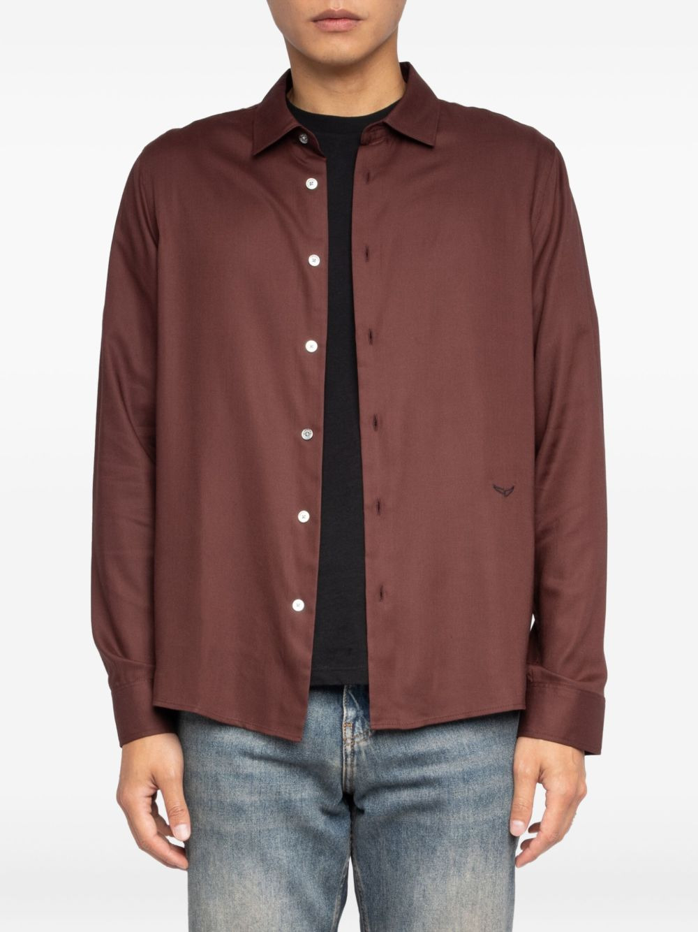 embroidered long-sleeve shirt - 4