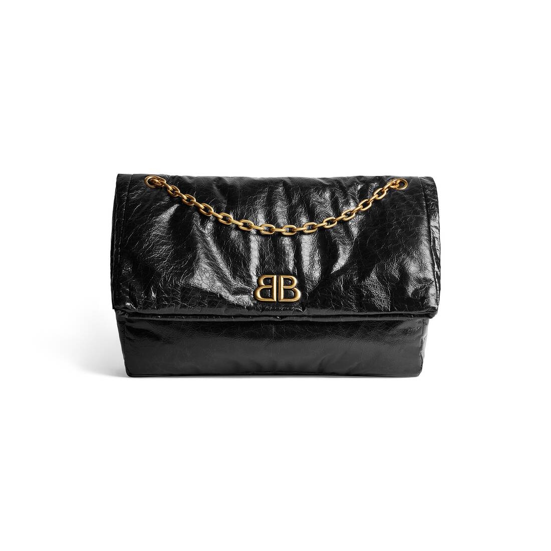 Women's Monaco Large Chain Bag in Black - 8