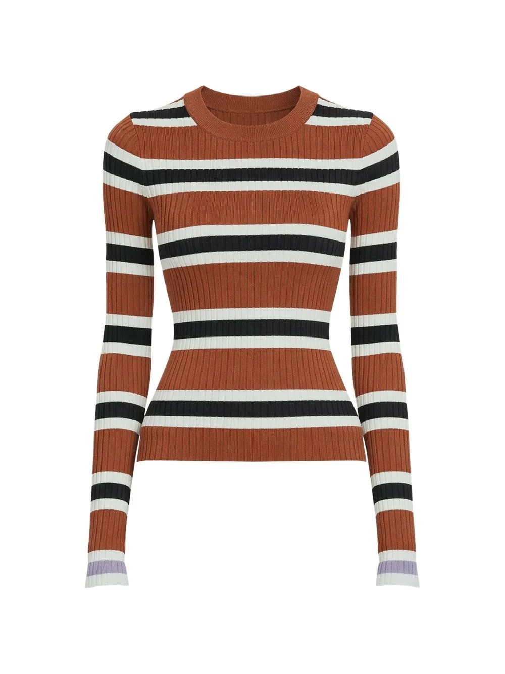 striped round-neck top - 1