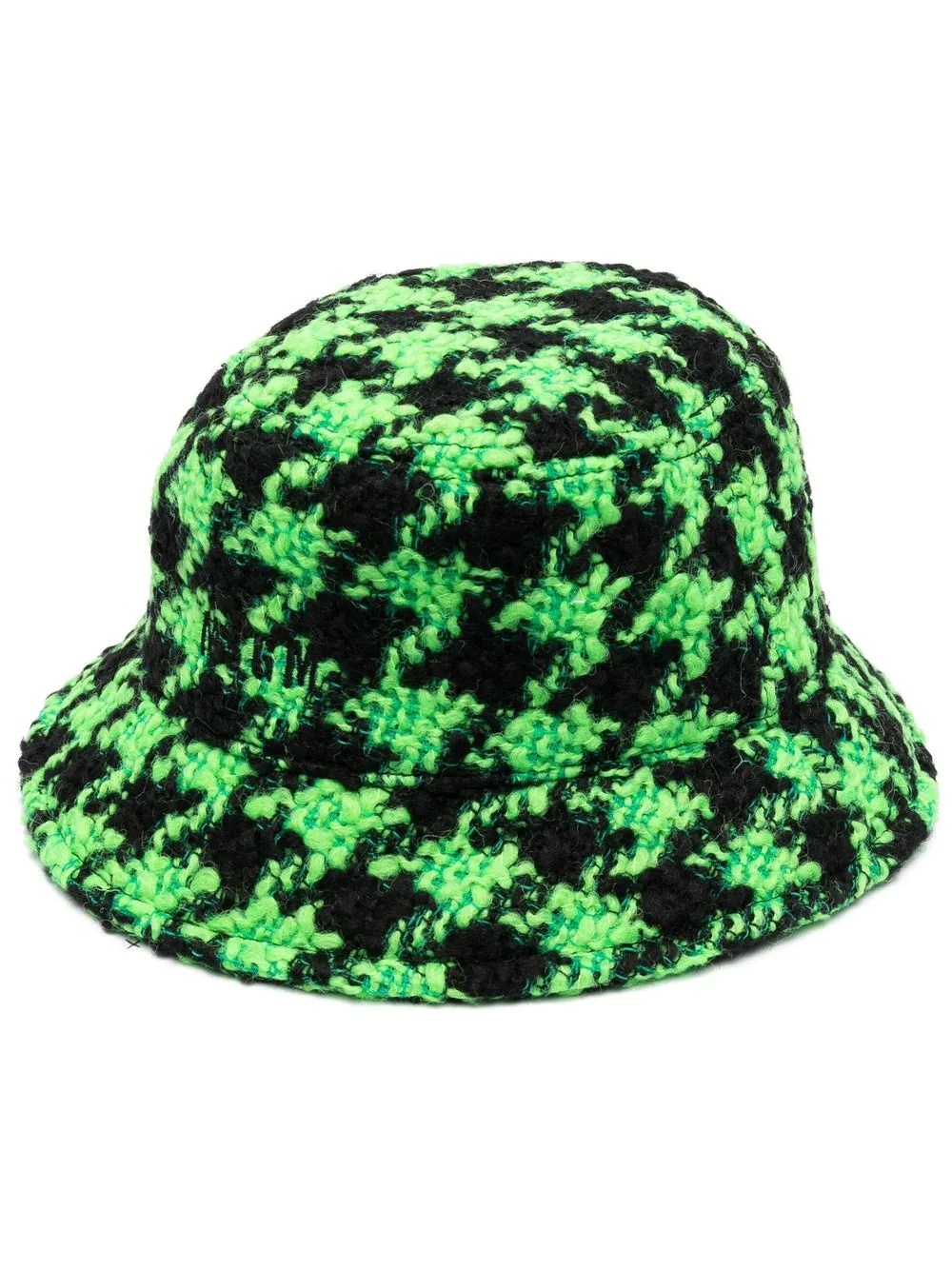 houndstooth-print bucket hat - 1