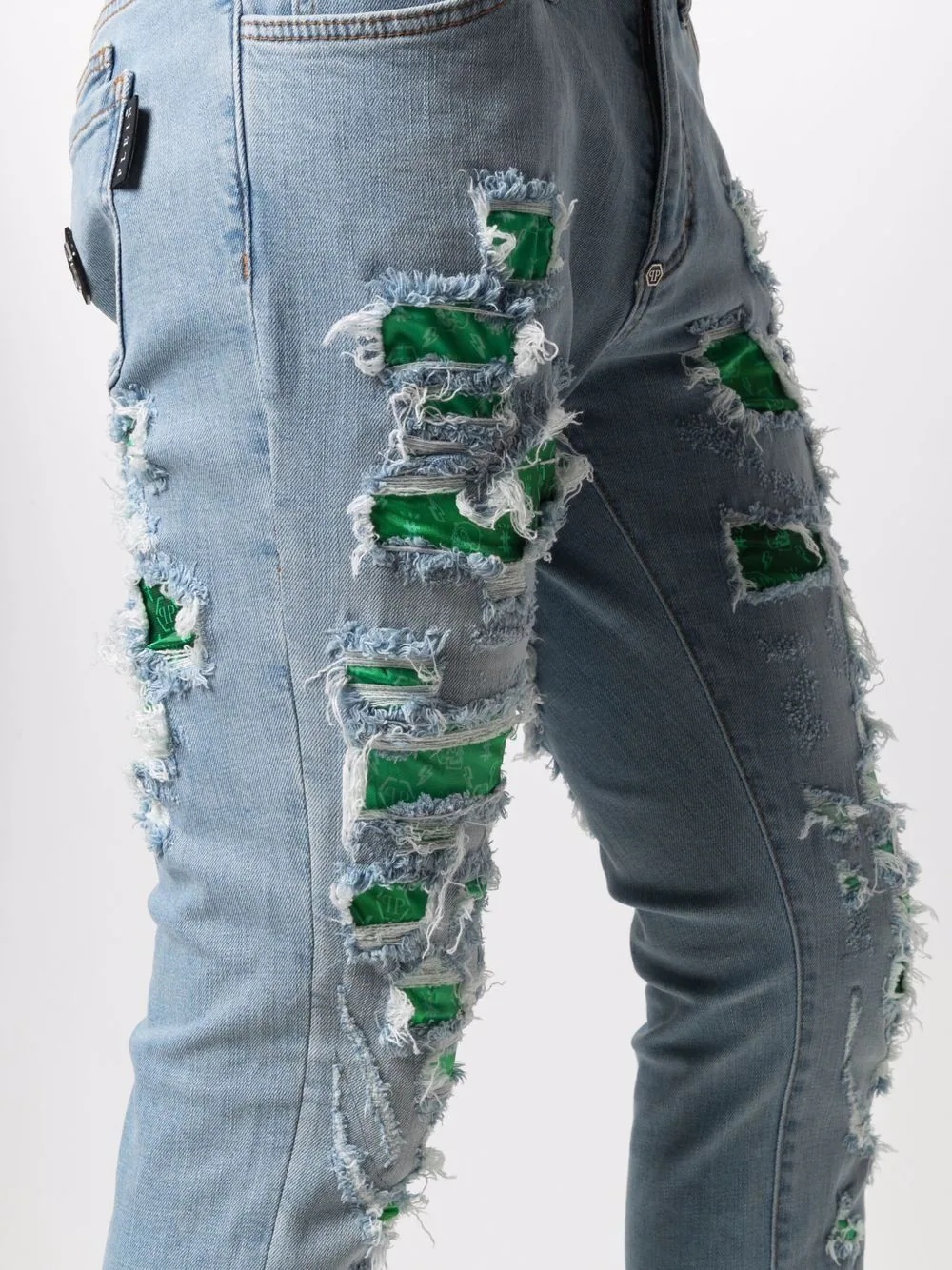 ripped-effect slim-fit jeans - 5