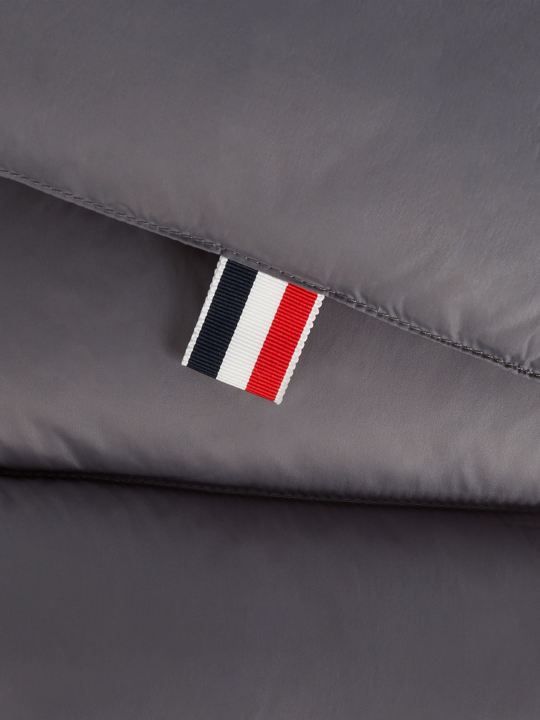 Medium Grey Matte Nylon Down Filled 4-Bar Scarf - 2