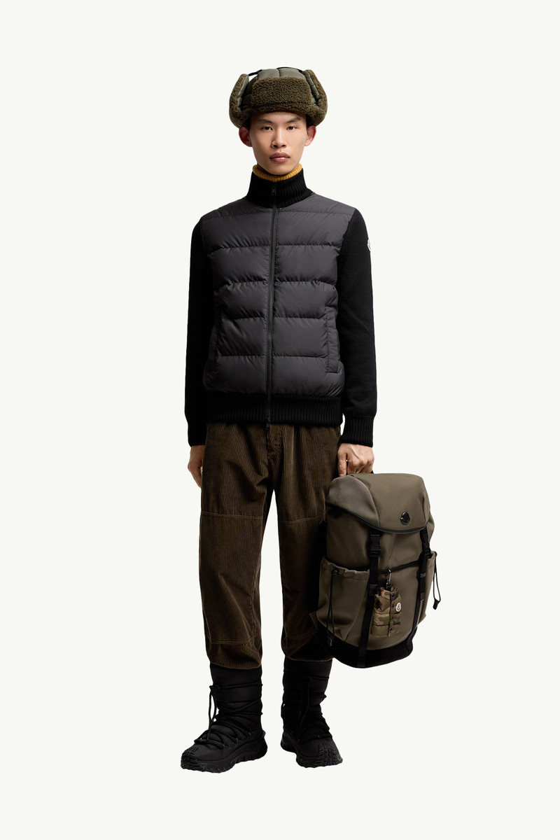 Moncler Padded Wool Zip-Up Cardigan outlook