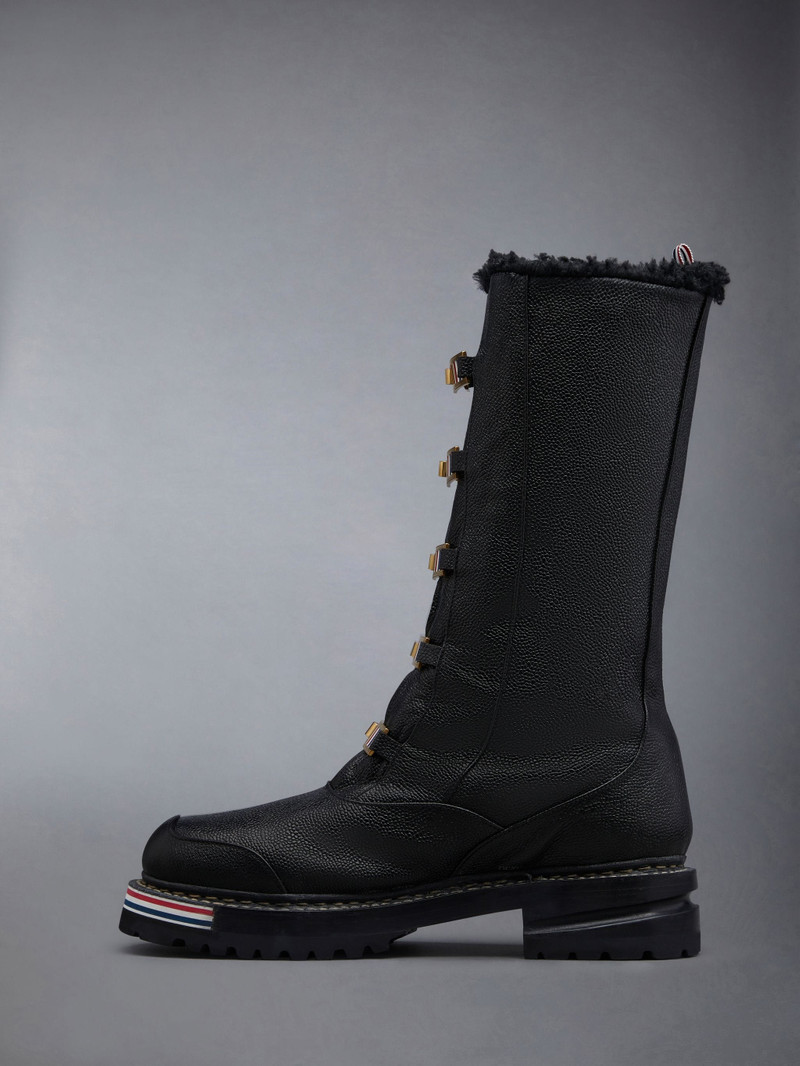 Pebble Grain Leather Tall Whaling Galosh Boot 3