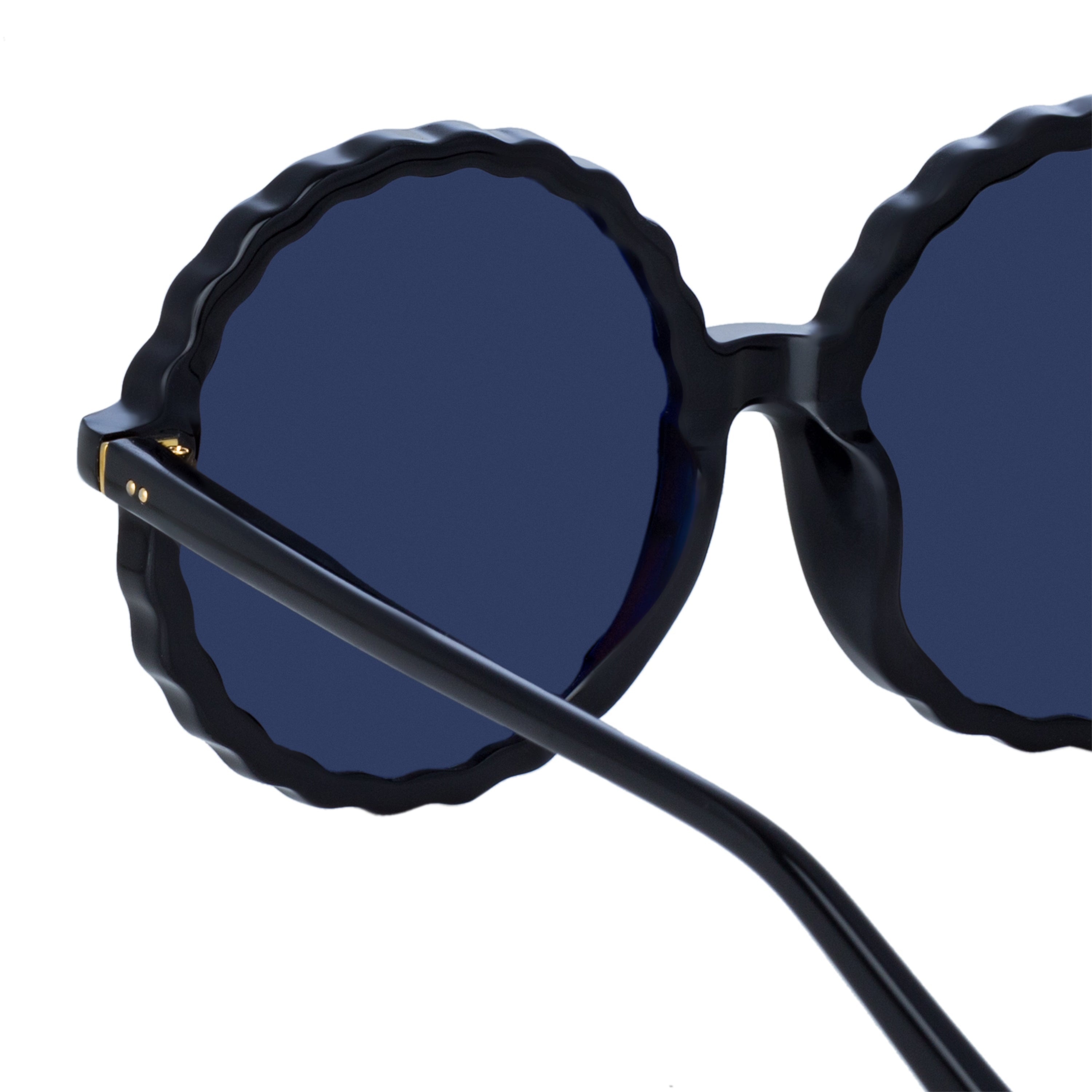 NOVA ROUND SUNGLASSES IN BLACK - 7