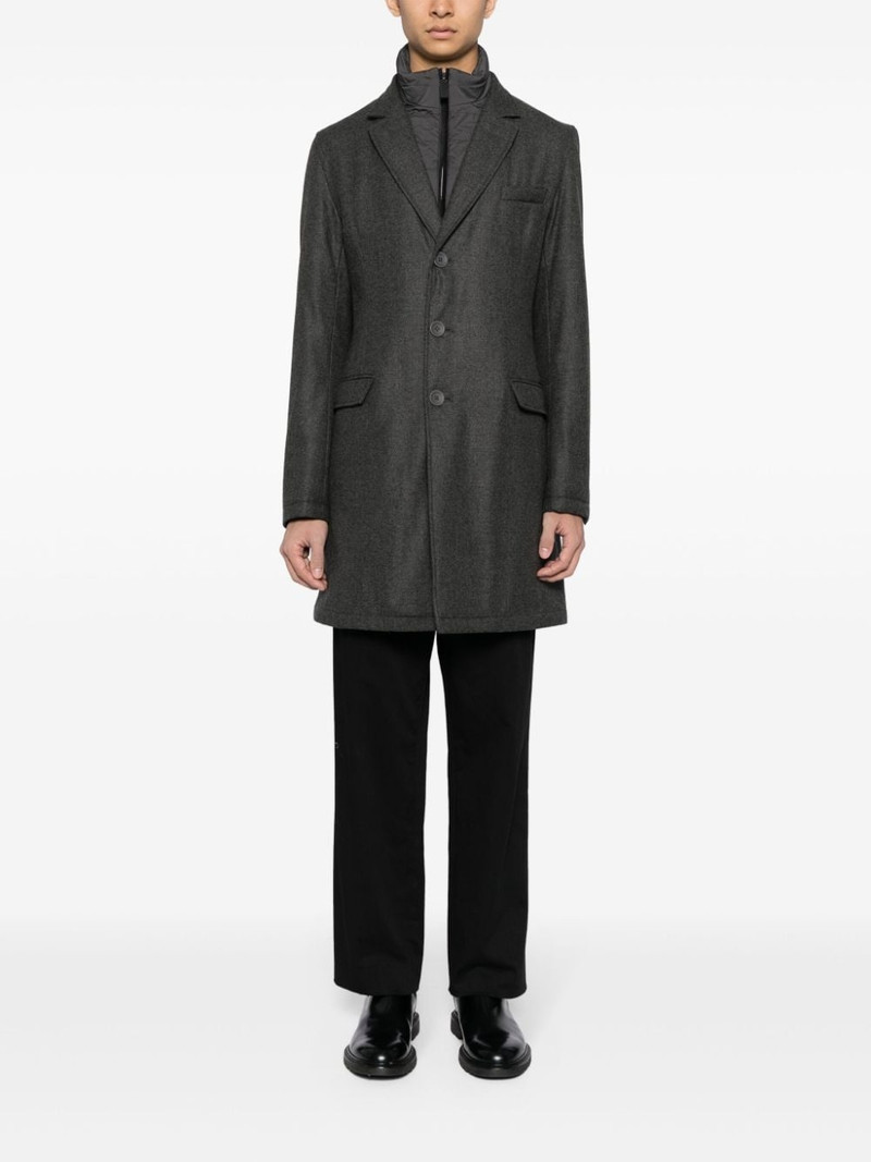 Herno hybrid high-neck single-breasted coat outlook