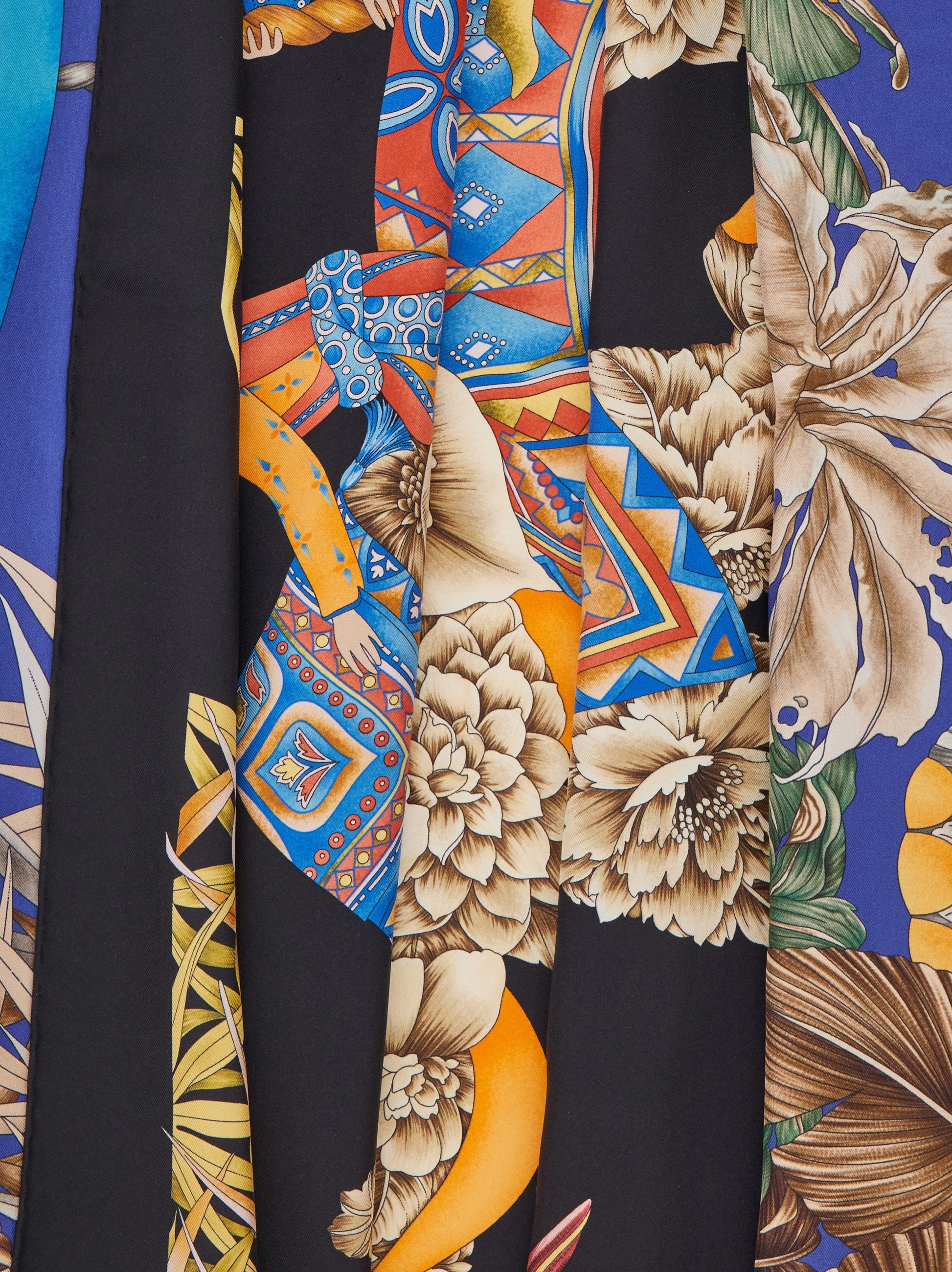India print silk scarf - 6