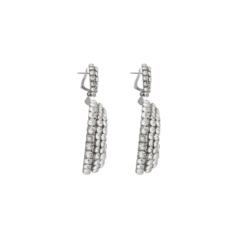 Women's Palazzo Round Earrings in Antique Silver 3