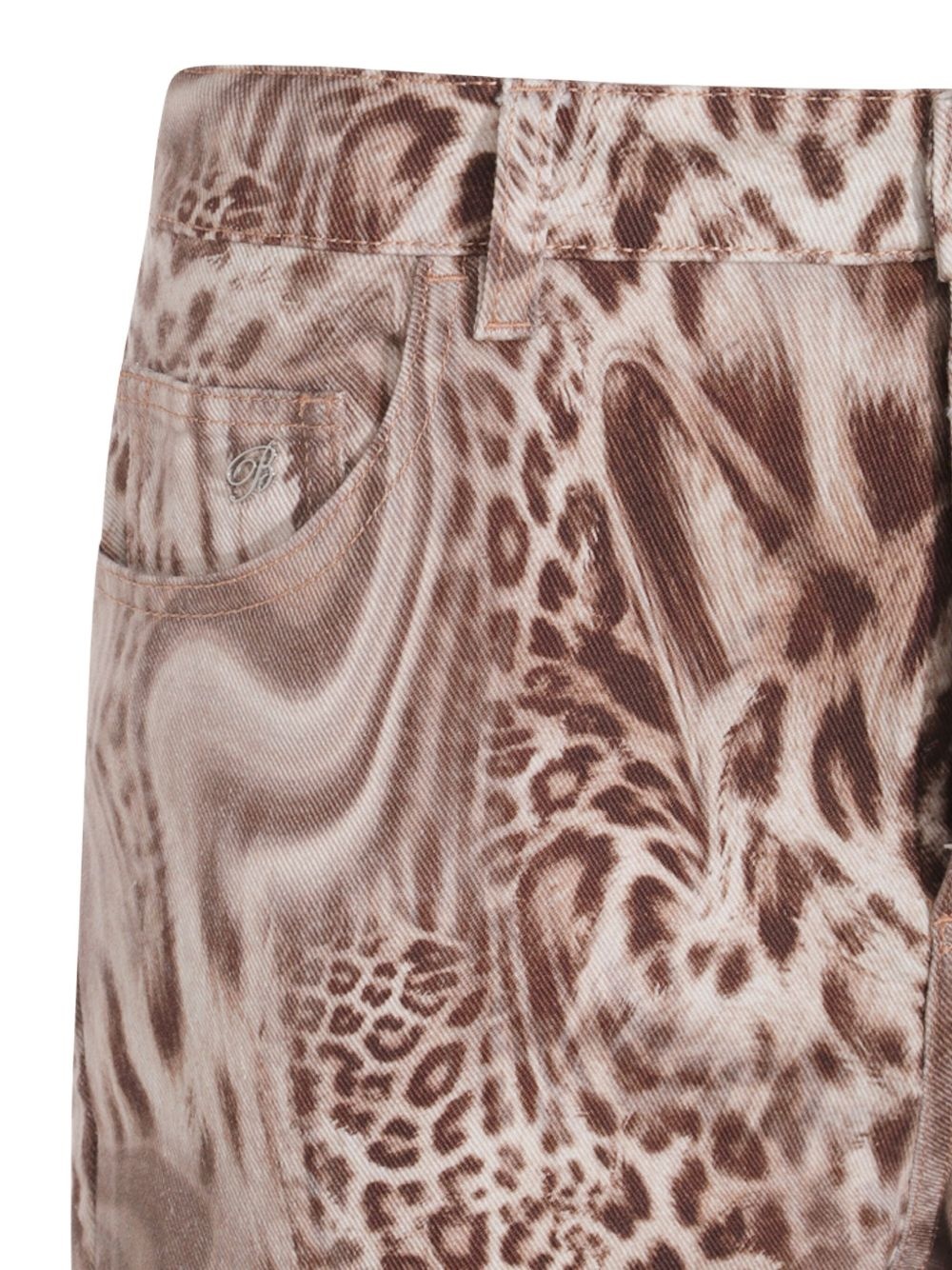 leopard-print straight-leg jeans - 3