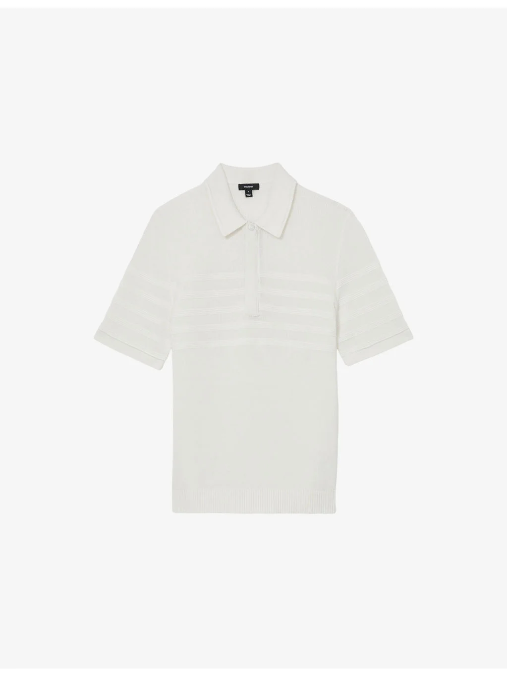 Falklands Striped-Knit Cotton-Blend Polo Shirt - 1