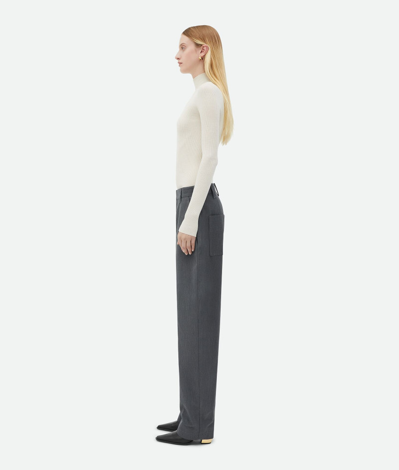 Bottega Veneta Bonded Wool And Cotton Tapered Pants outlook