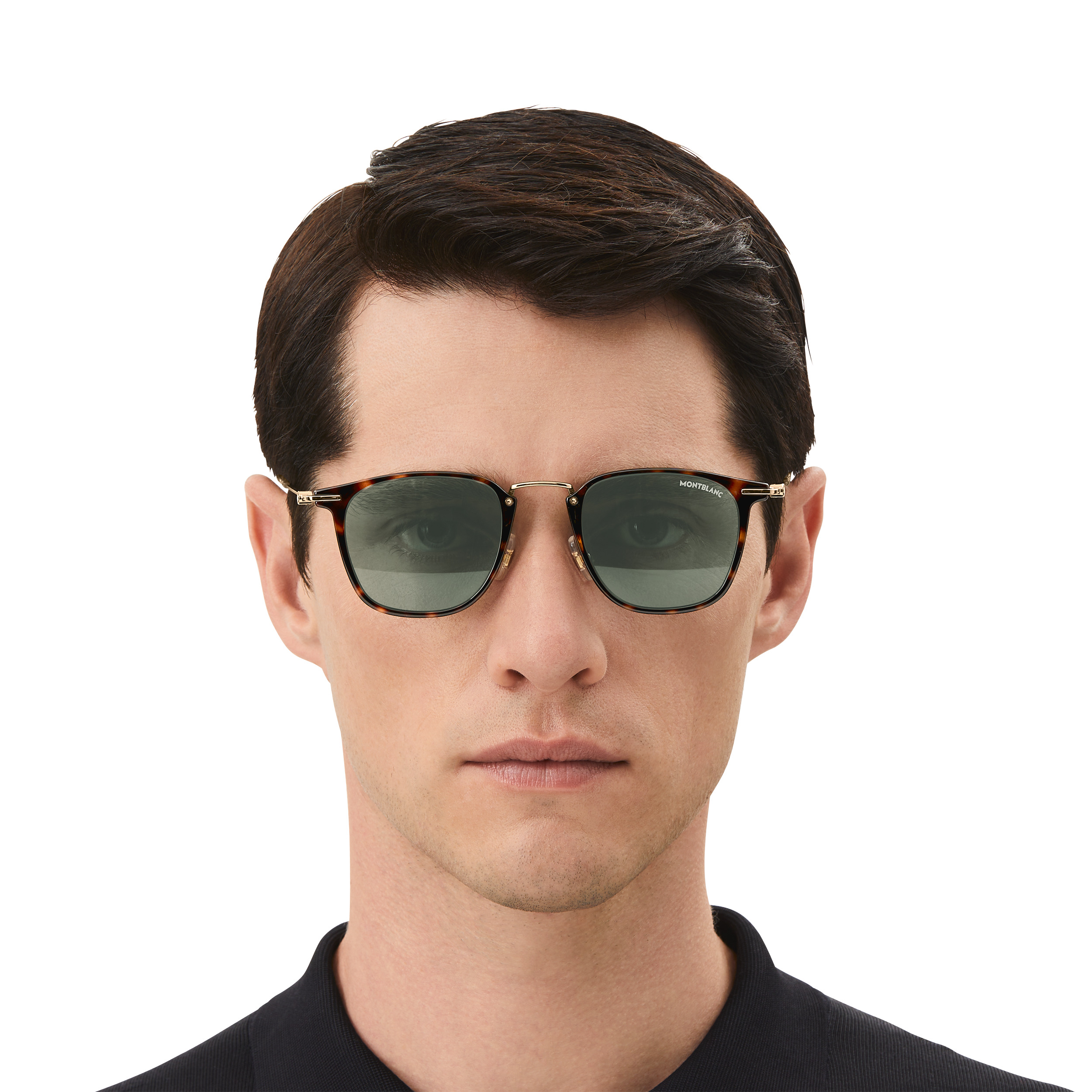 Round Sunglasses with Havana Colored Injected Frame - 5