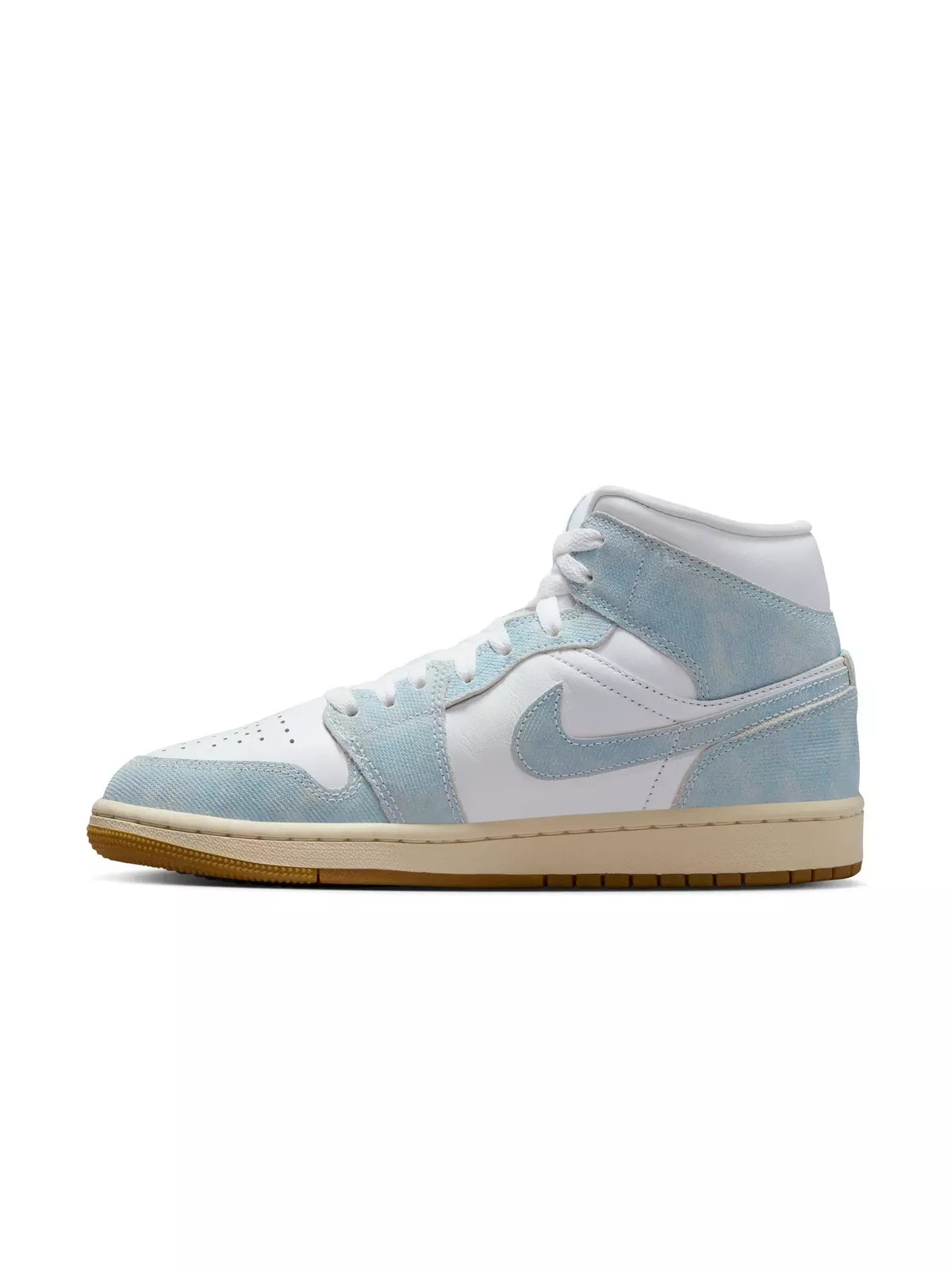 1 Mid SE "White/Worn Blue/Sail/Gum Light Brown" Women's Shoe - 4