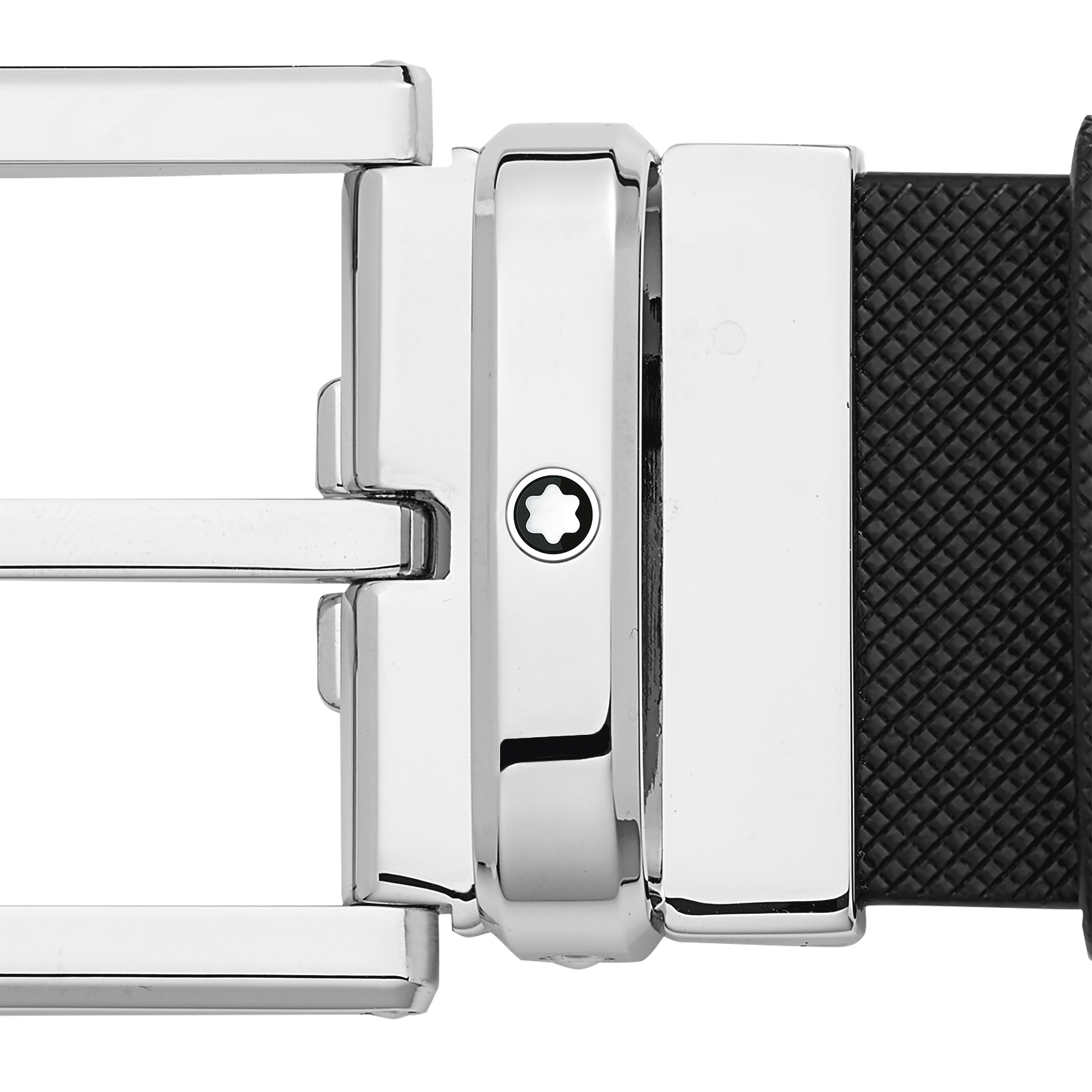 Black 35 mm leather belt - 2