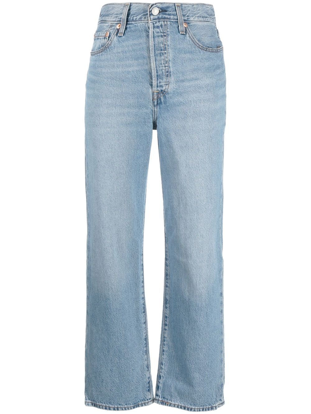 Ribcage straight-leg cropped jeans - 1