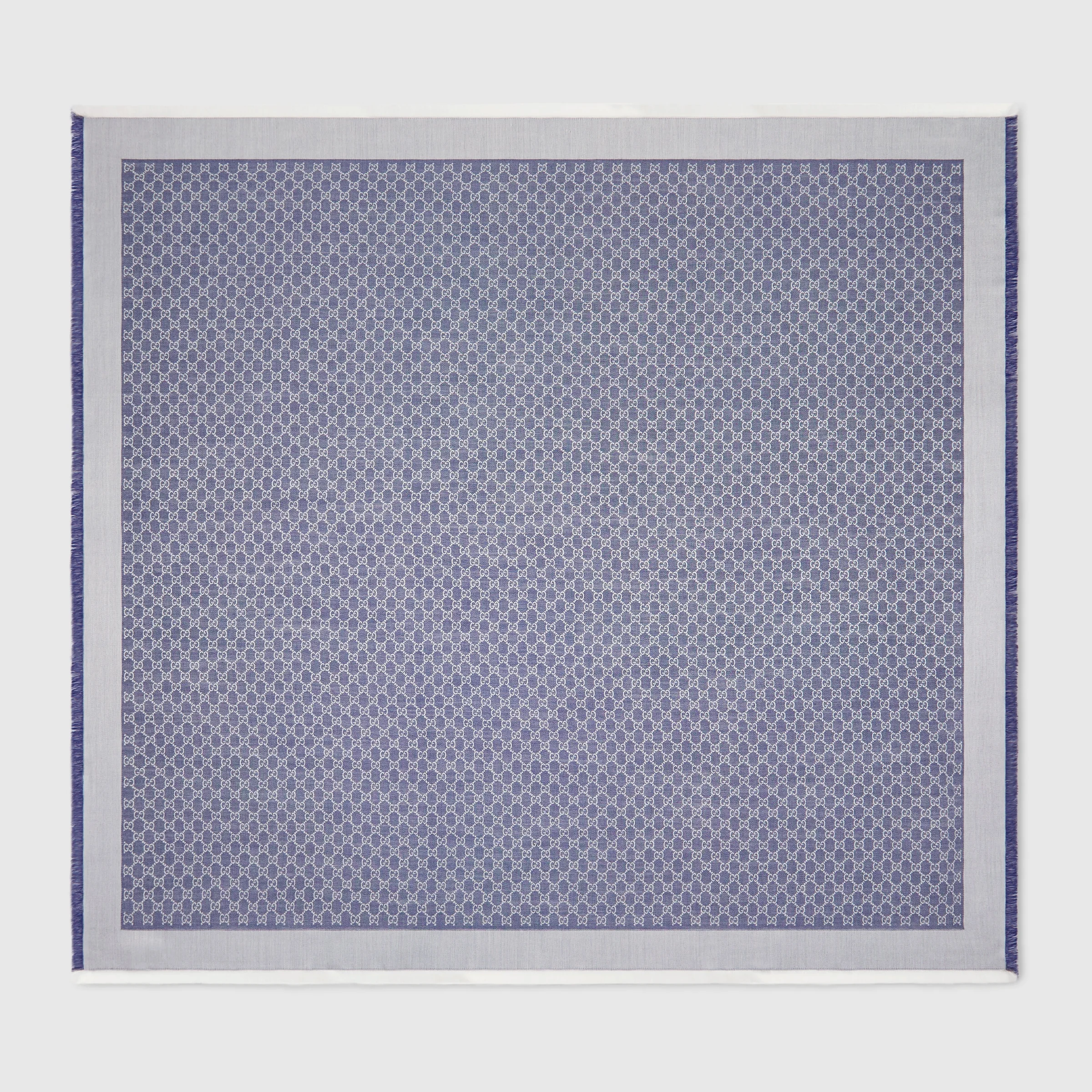 GG silk wool shawl - 1