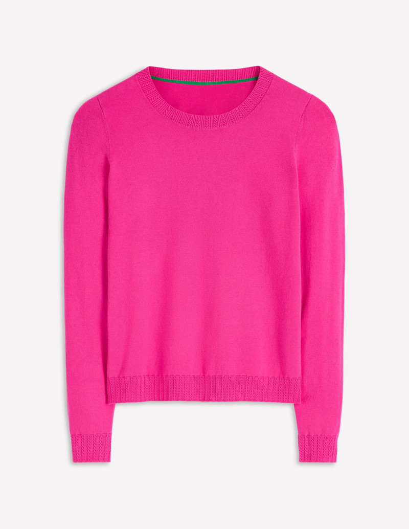 Emilia Cotton Crew Sweater-Pink Peony 6