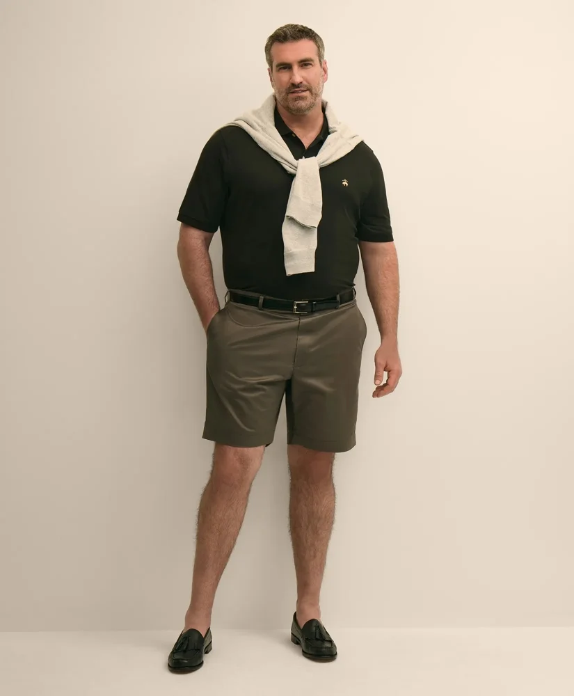 Big & Tall 10" Flat Front Stretch Advantage Chino® Shorts - 1