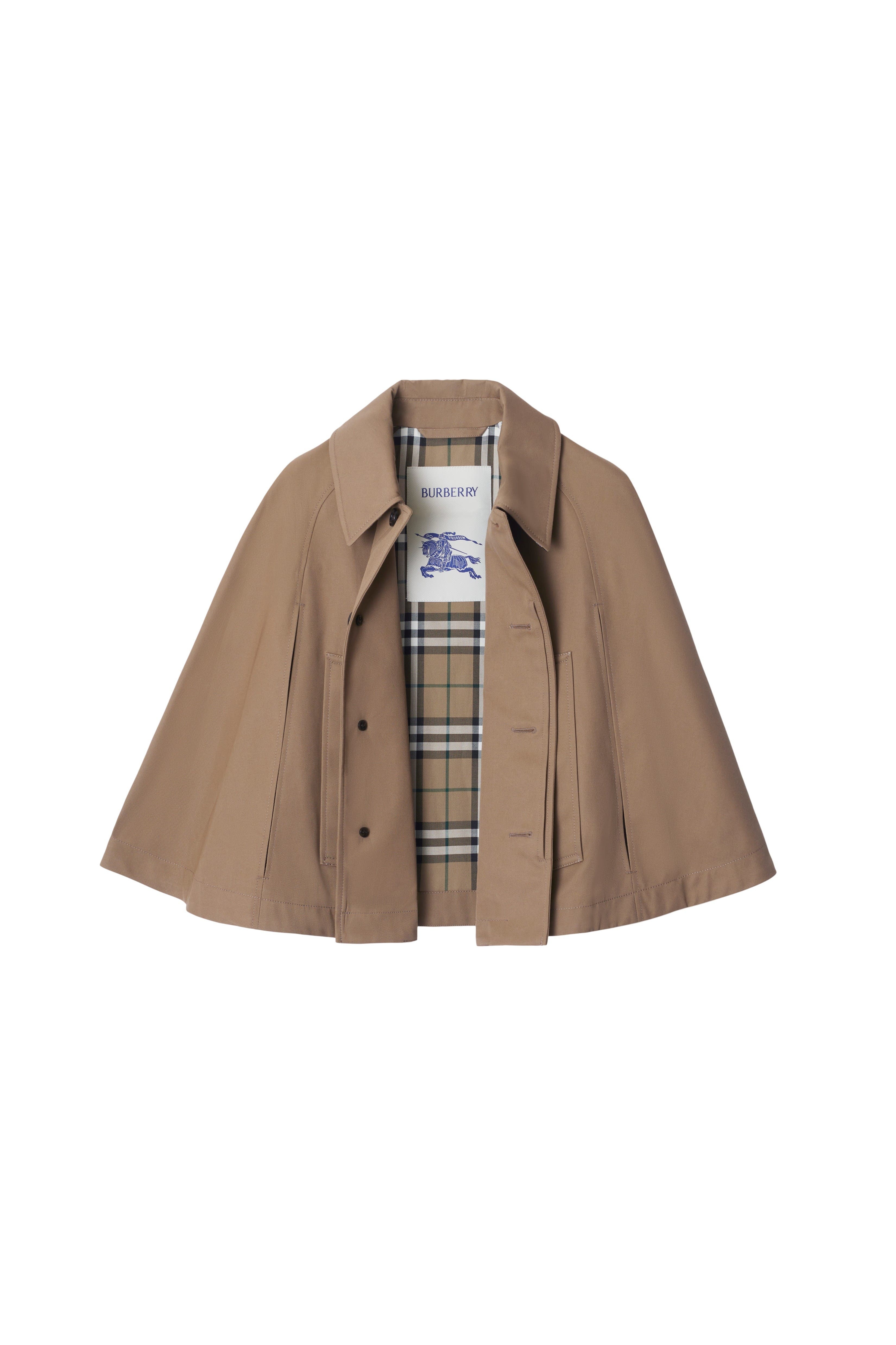 burberry Cotton Blend Cape in Trail at Nordstrom - 5