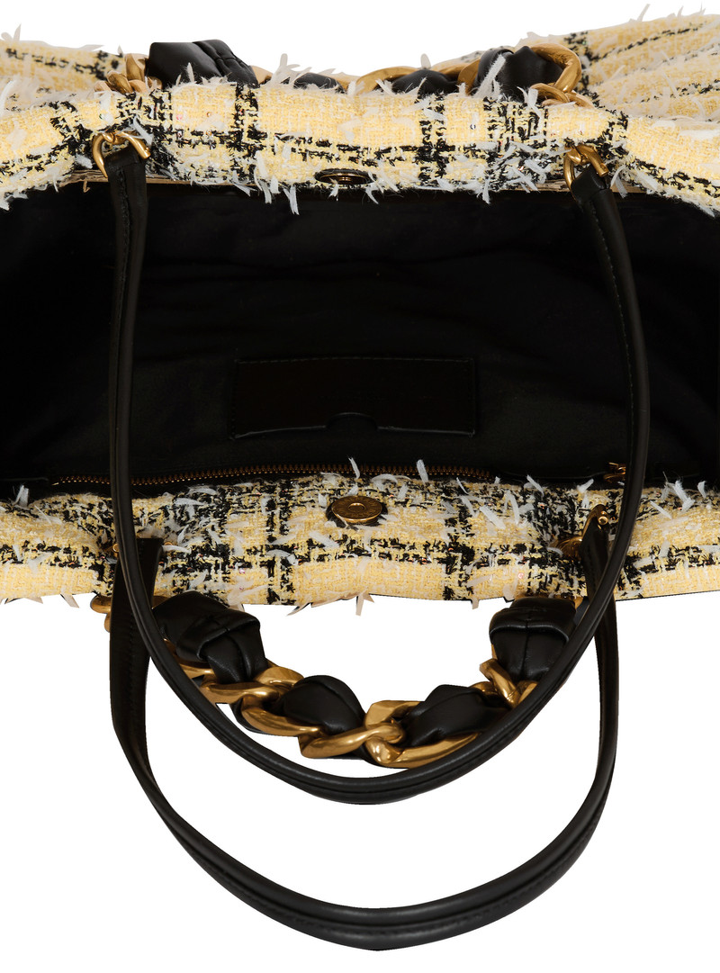 Plaid tweed 1945 tote bag 6