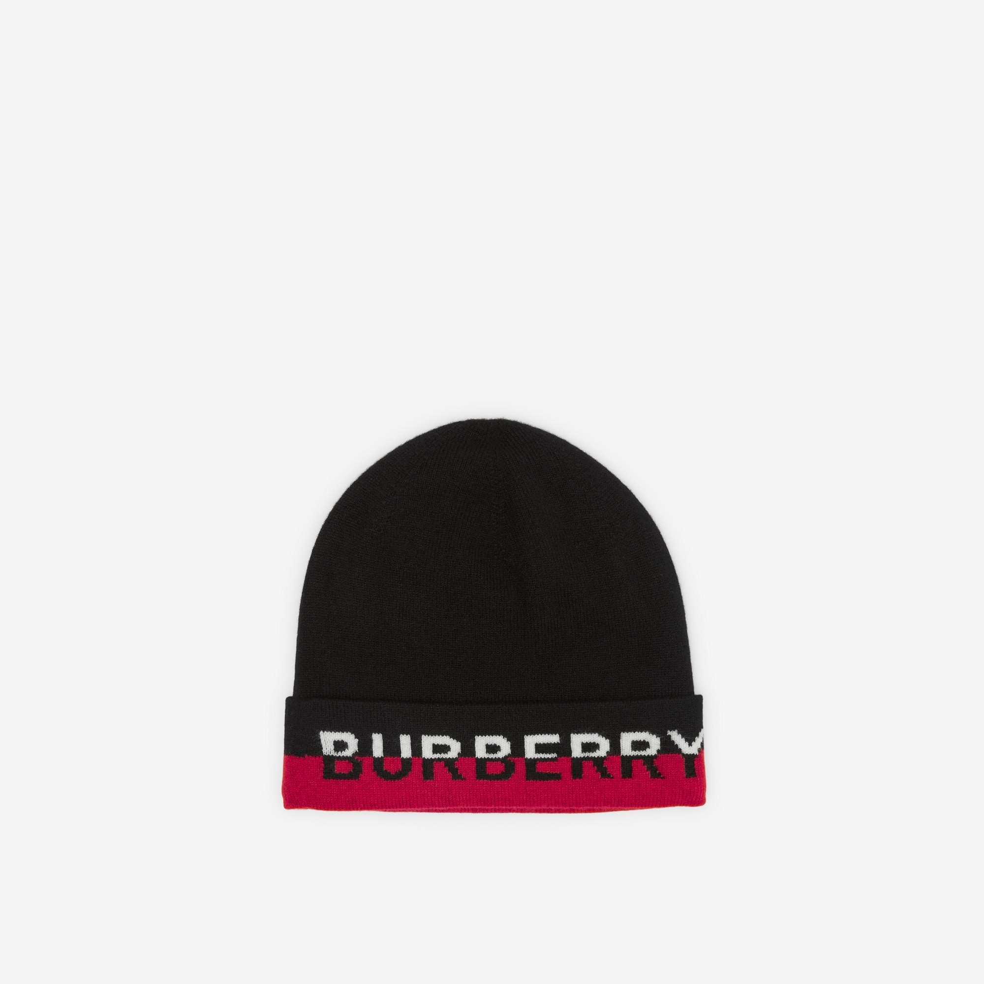 Logo Intarsia Cashmere Blend Beanie - 1