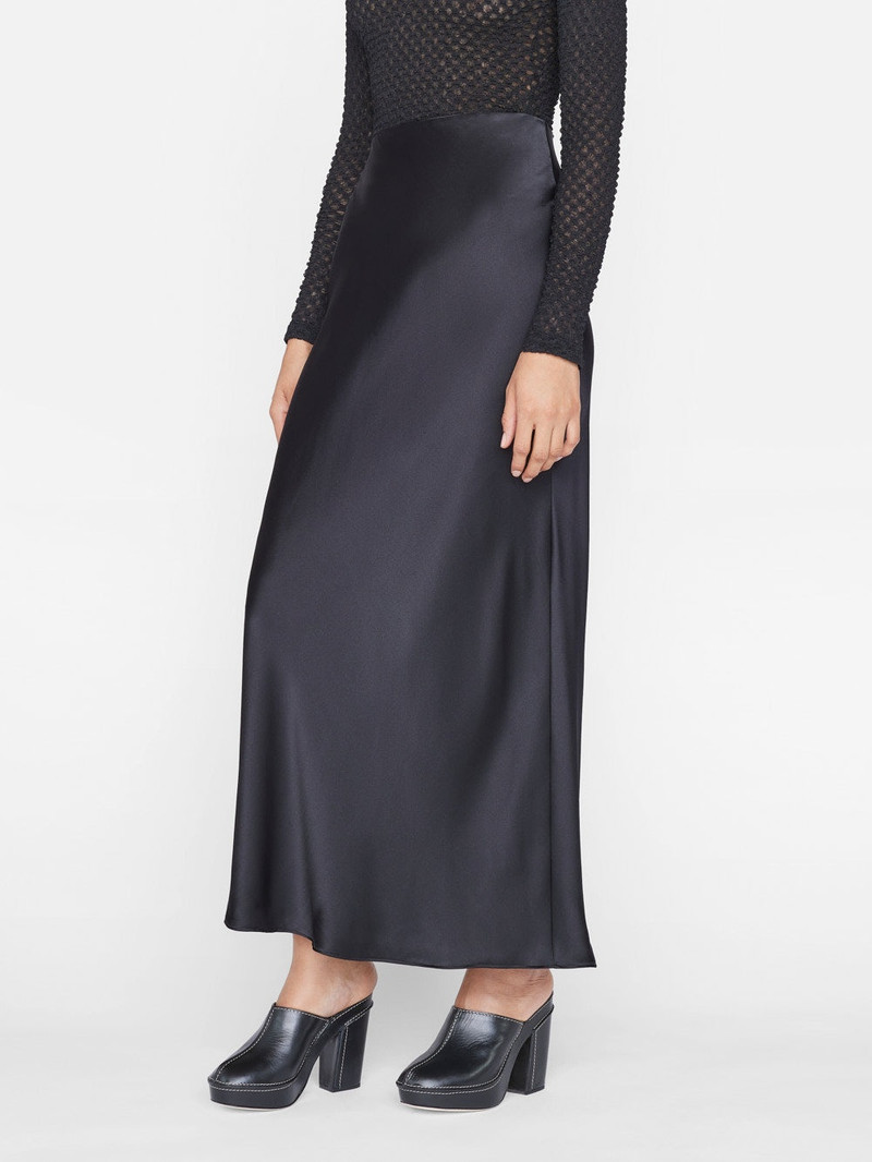 FRAME Column Maxi Skirt in Noir outlook