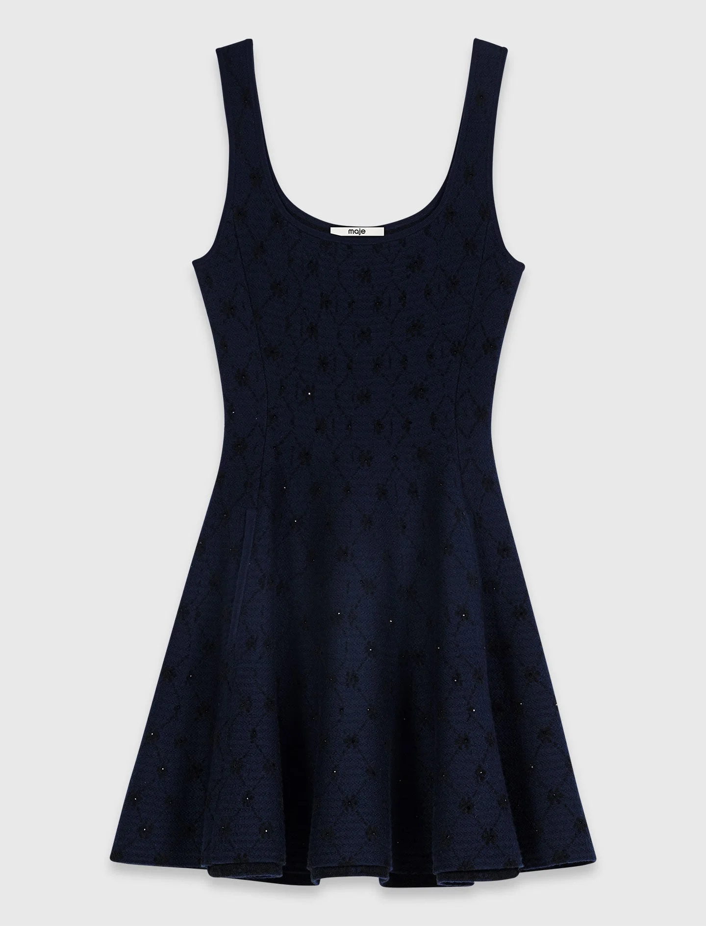 Short jacquard skater dress - 1