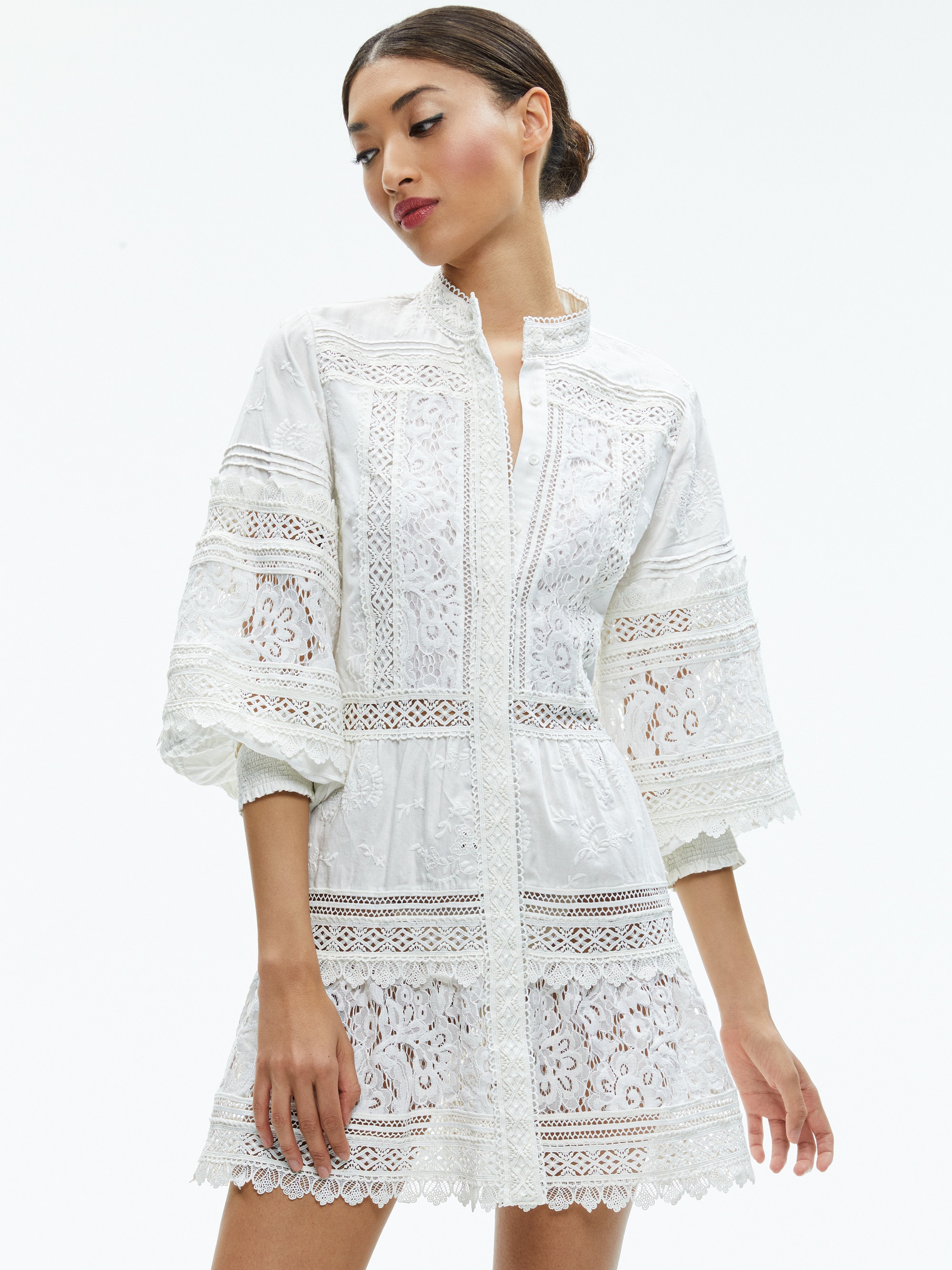 cailin tunic tiered mini dress CAILIN TUNIC TIERED MINI DRESS
