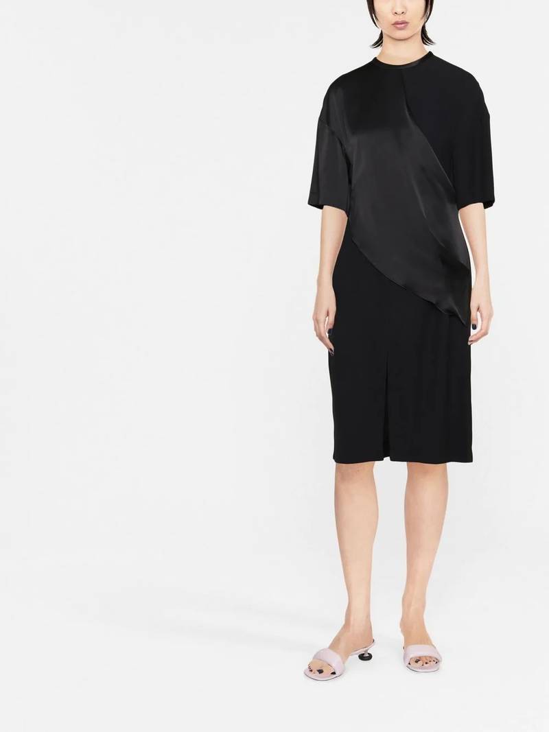 Stella McCartney panelled draped T-shirt dress outlook