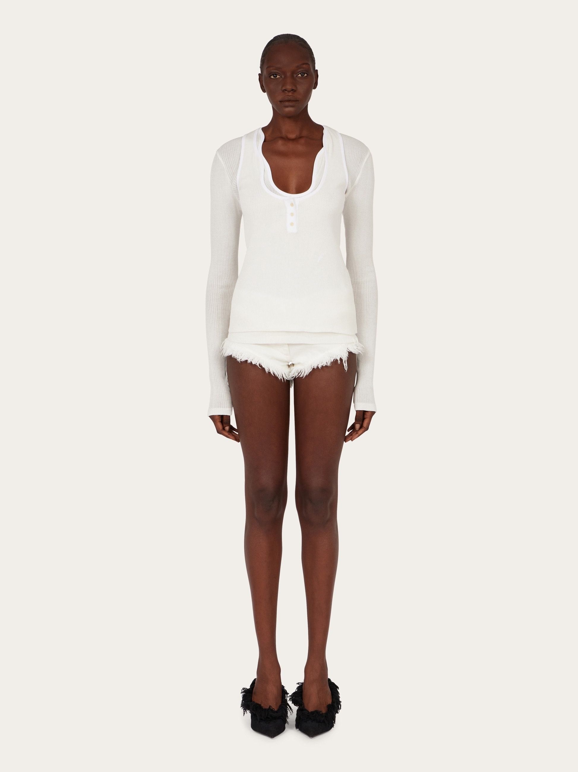 Vest with sculptural neckline - 5
