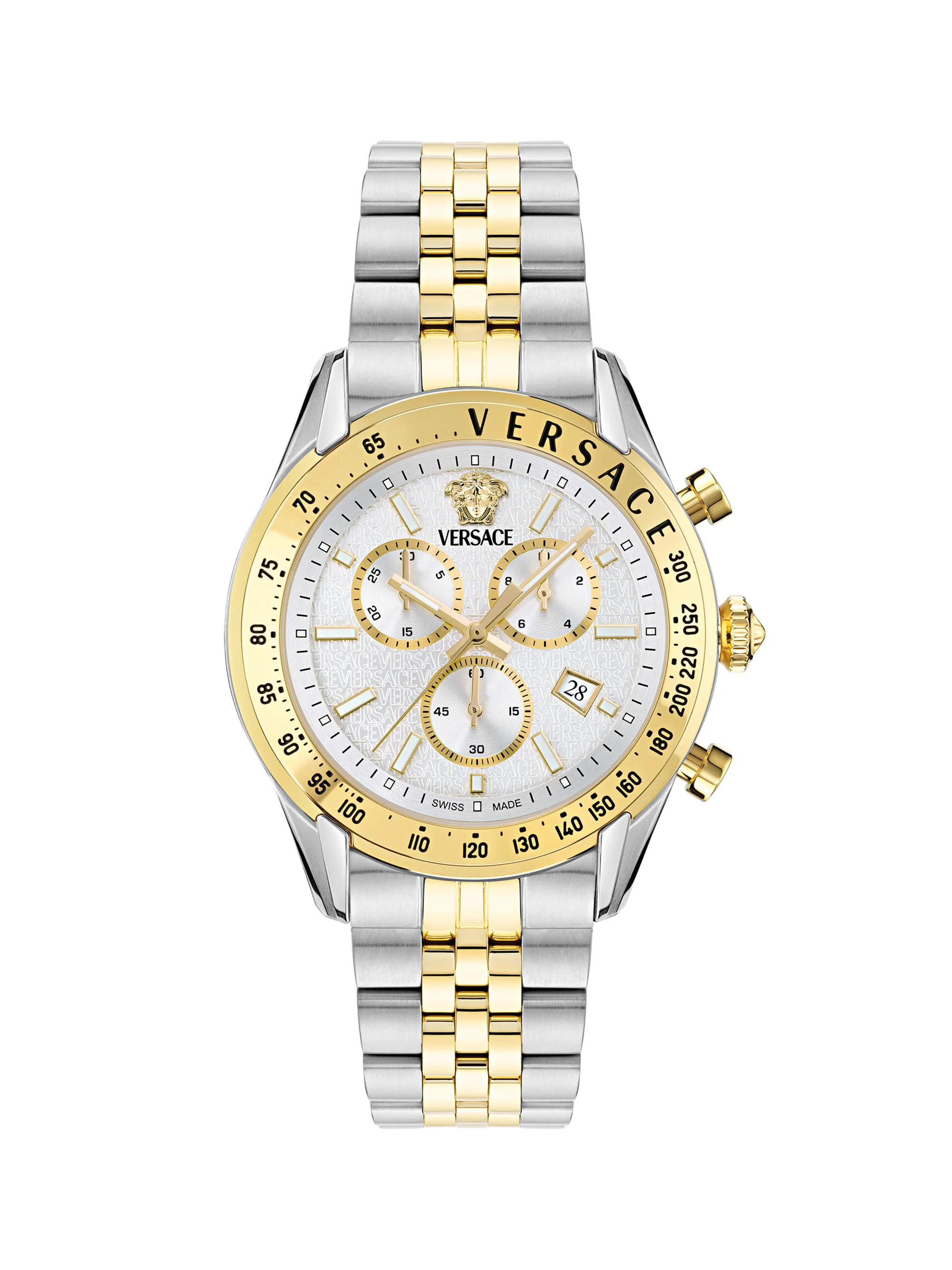 Men's Versace Chrono Master Two-Tone Stainless Steel Bracelet Watch/44MM - White Two Tone - 1