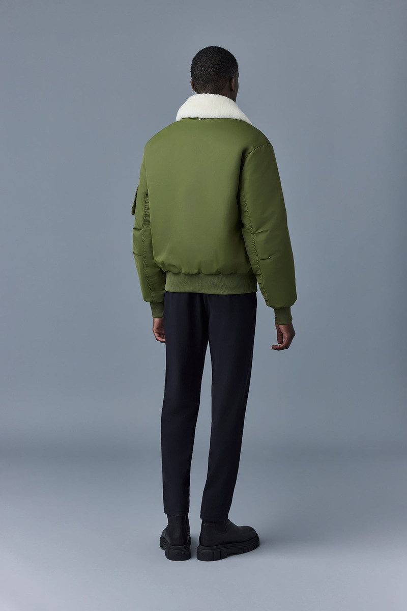 MACKAGE FRANCIS Down bomber jacket with shearling collar outlook