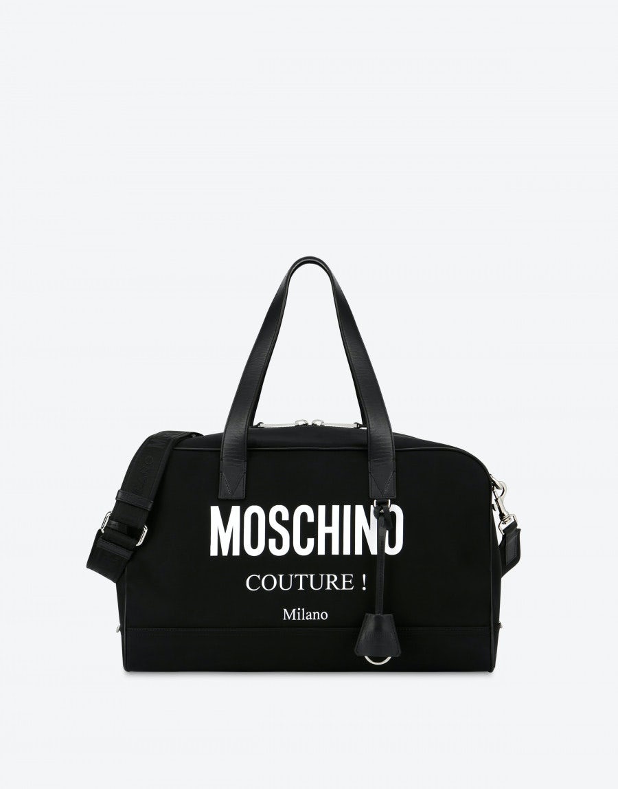 MOSCHINO COUTURE CORDURA NYLON BOSTON BAG - 1