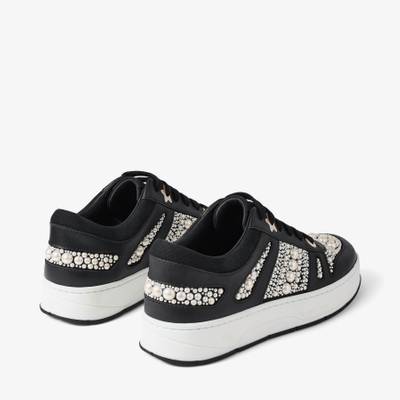 JIMMY CHOO Hawaii/F
Black Calf Leather and Canvas Low Top Trainers with Pearl Embellishment outlook