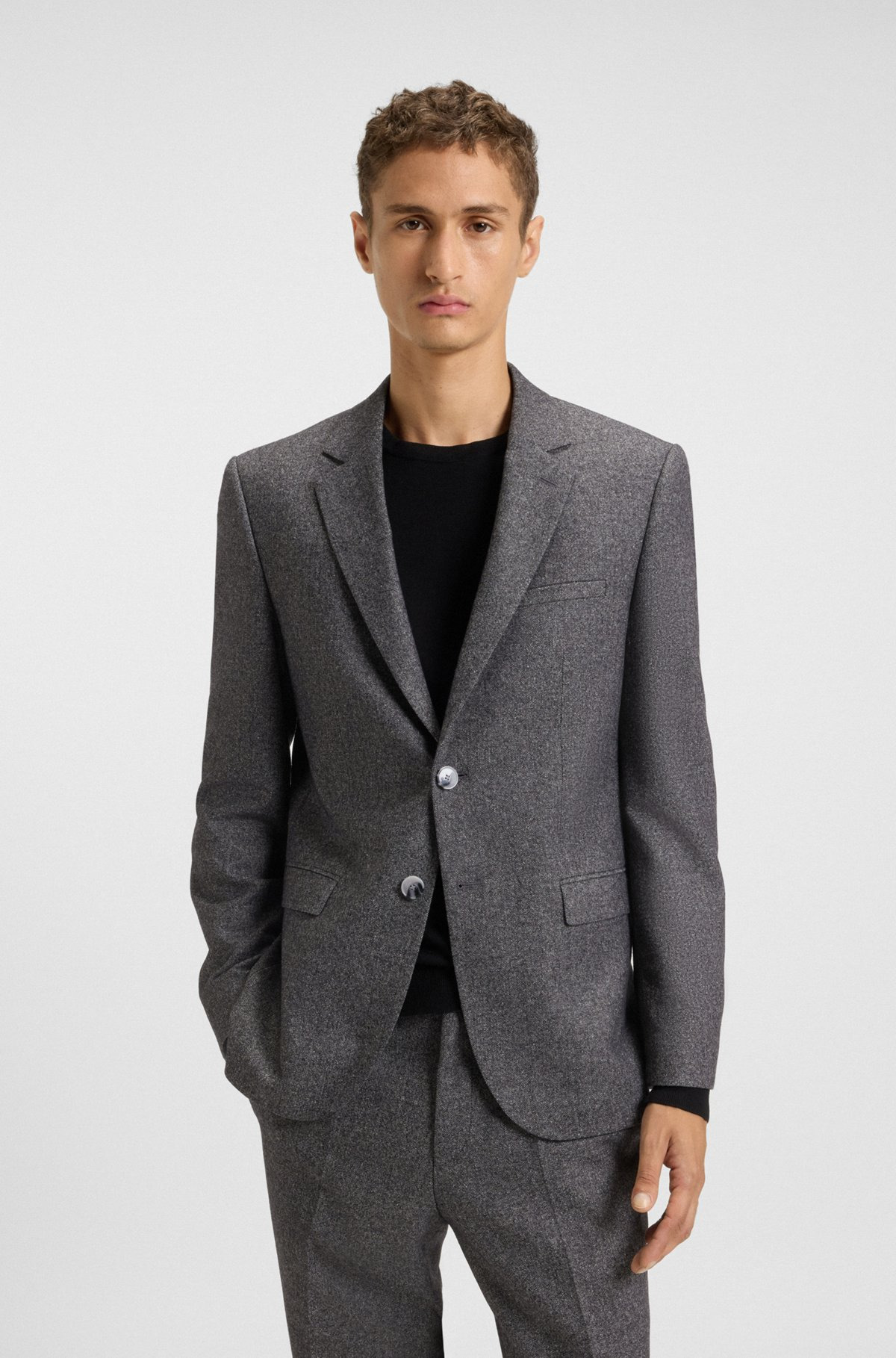 EXTRA-SLIM-FIT THREE-PIECE SUIT IN A WOOL BLEND - 2