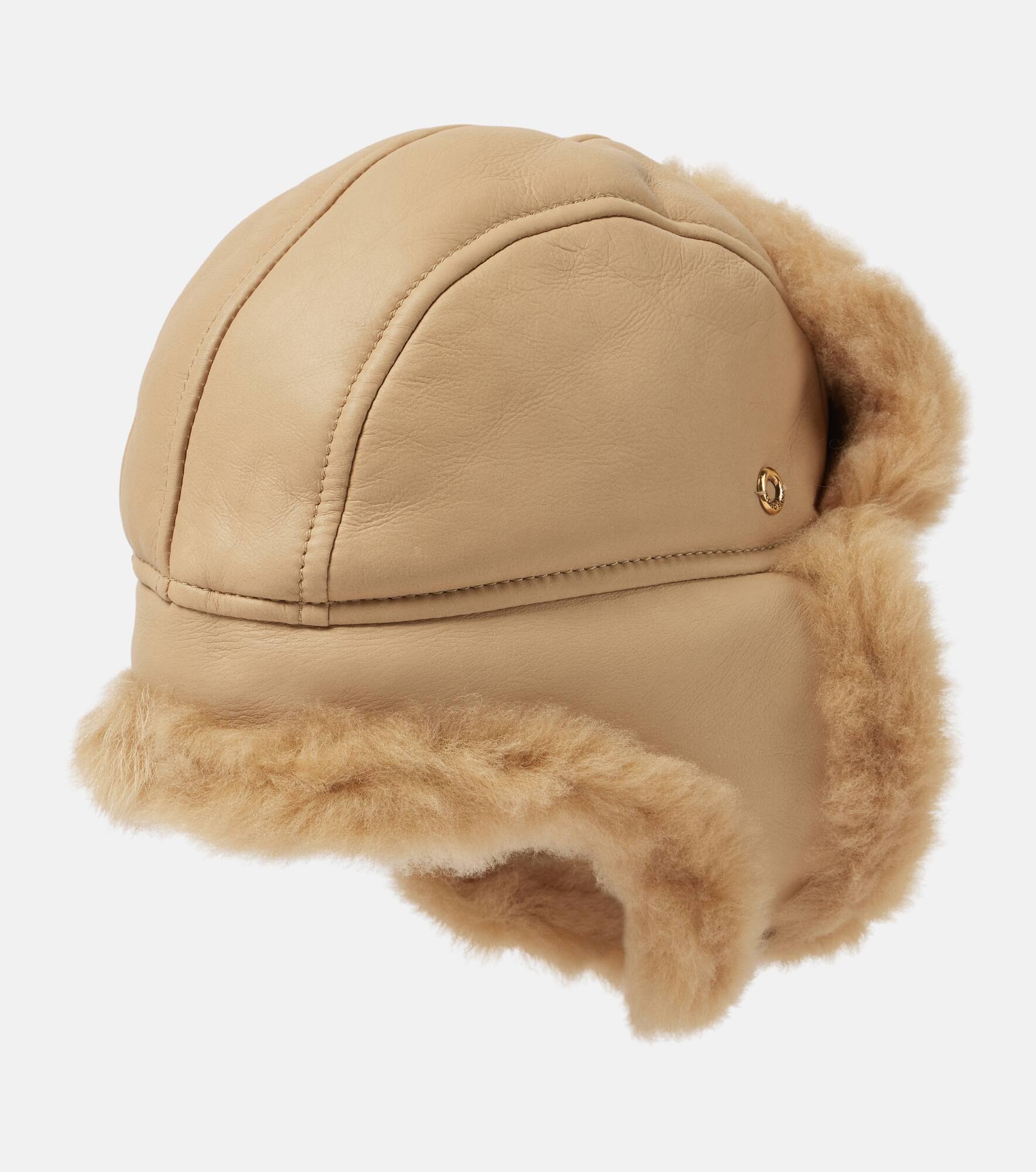 Alaskan shearling-lined leather hat - 4