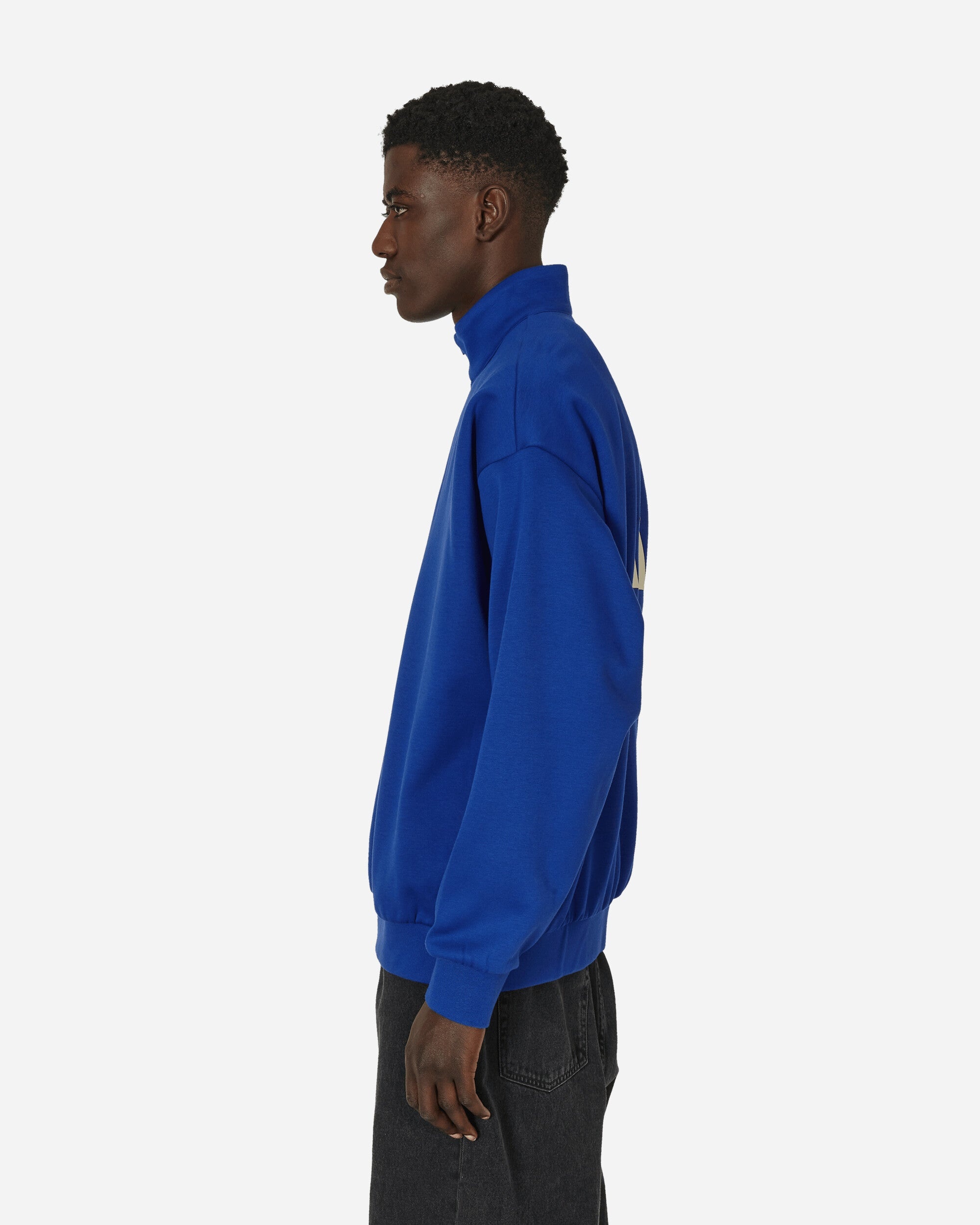 Basketball Half-Zip Crewneck Sweatshirts Lucid Blue - 2