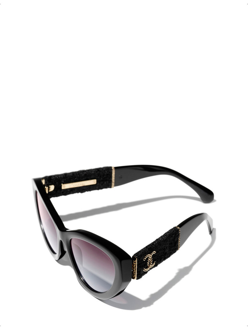 CHANEL CH5513 cat eye-frame acetate sunglasses outlook