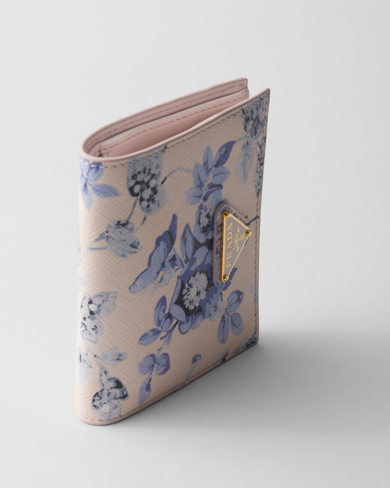 Small printed Saffiano leather wallet 4