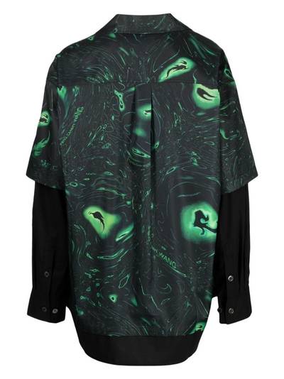 FENG CHEN WANG swirl-print layered shirt outlook