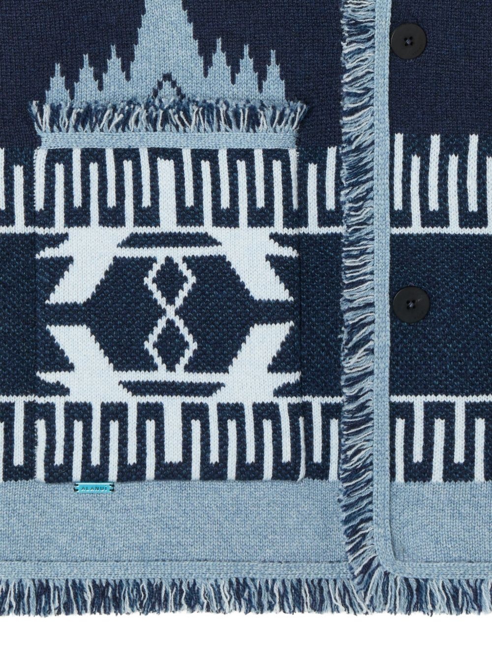 Icon jacquard fringed cardigan - 5
