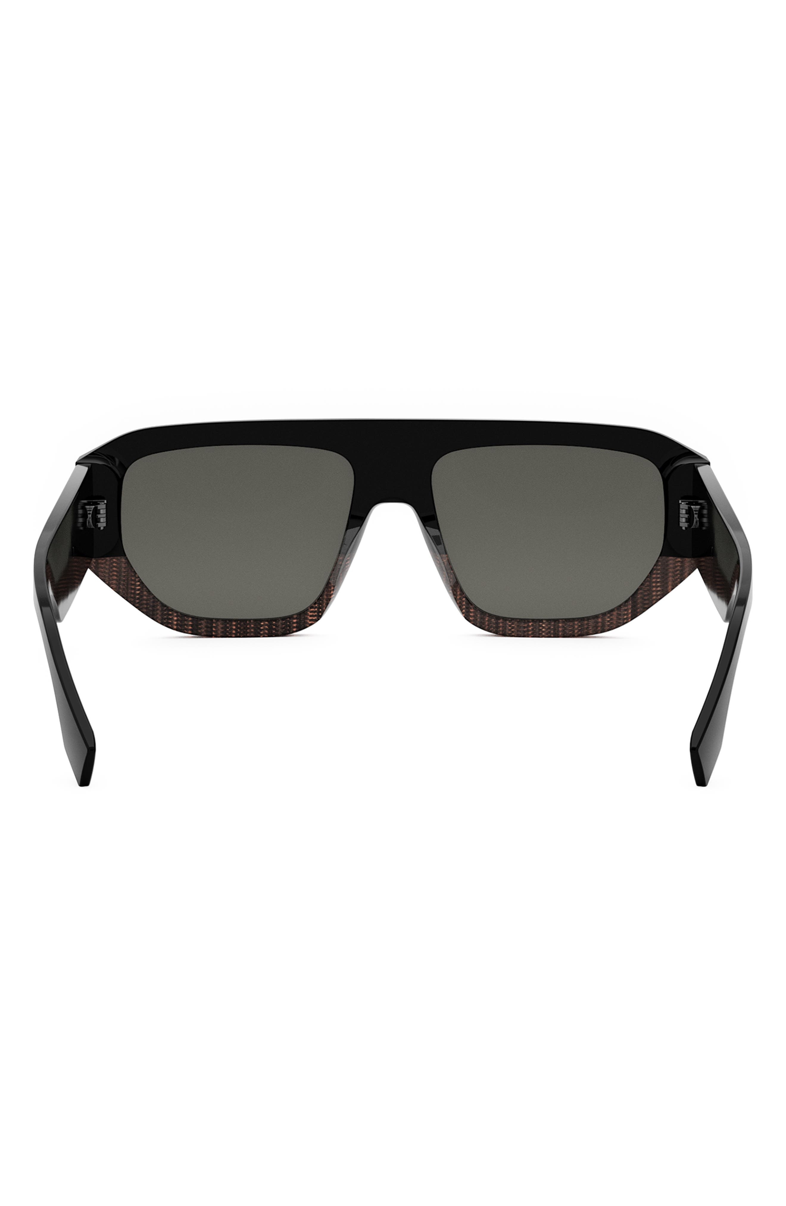 'Fendigraphy 54mm Geometric Sunglasses in Black/Other /Smoke at Nordstrom - 5