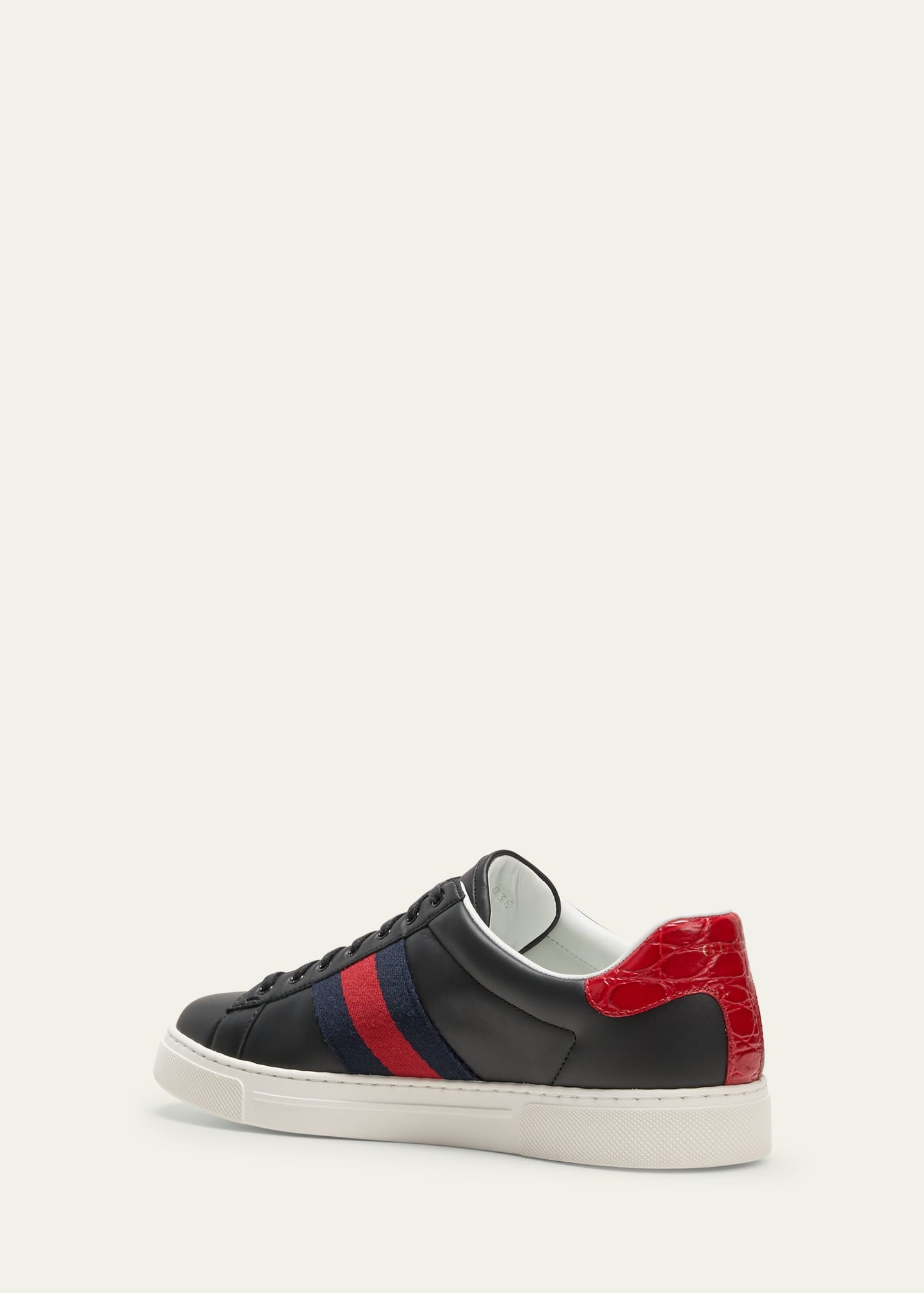 Men's Ace Leather Web Low-Top Sneakers - 4