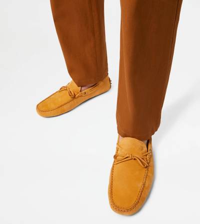 Tod's GOMMINO DRIVING SHOES IN NUBUCK - YELLOW outlook