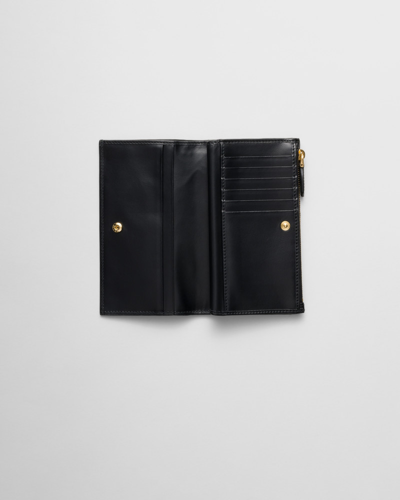 Prada Large leather wallet with triangle motif outlook