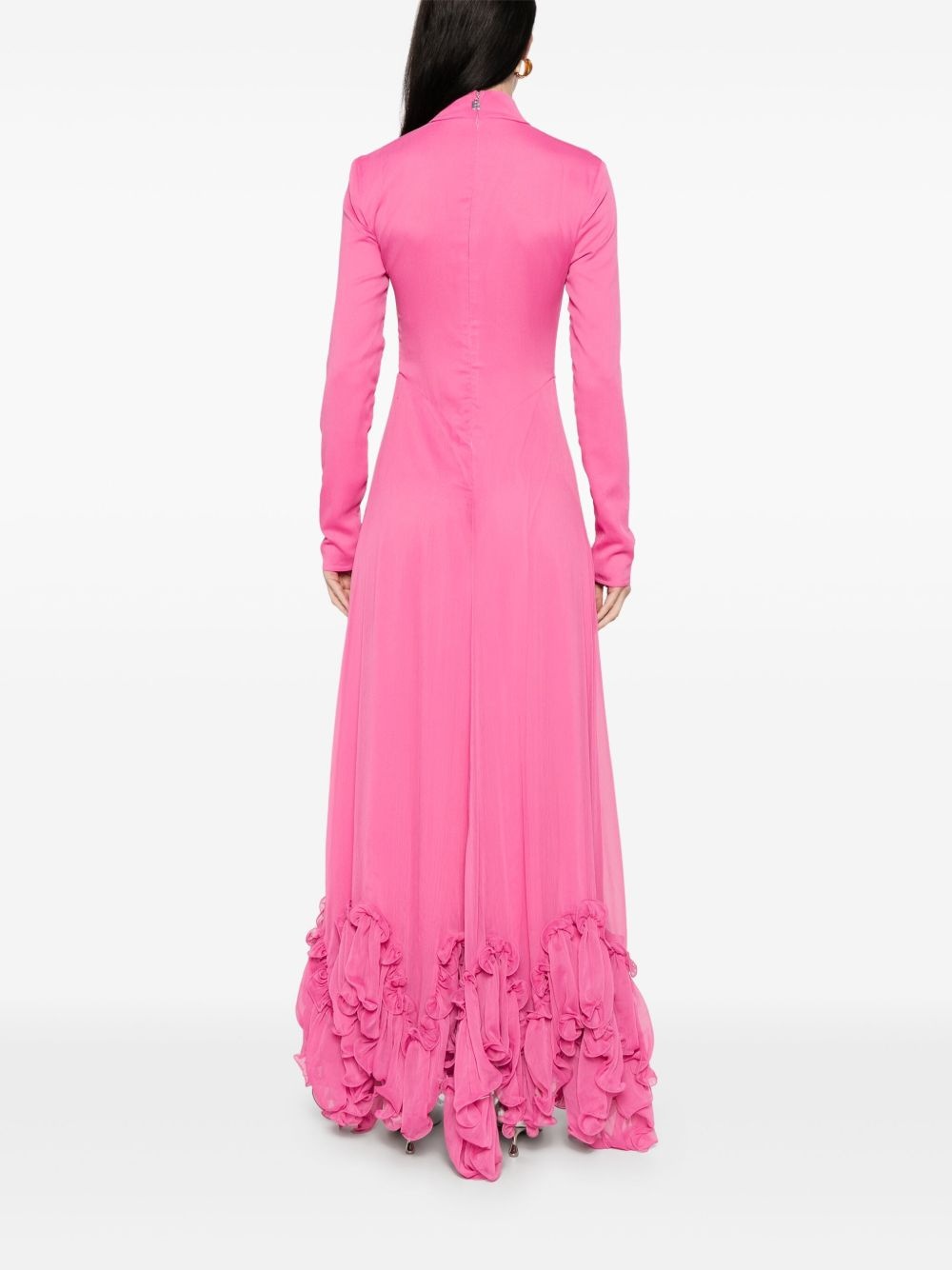 ruffles chiffon maxi dress - 4
