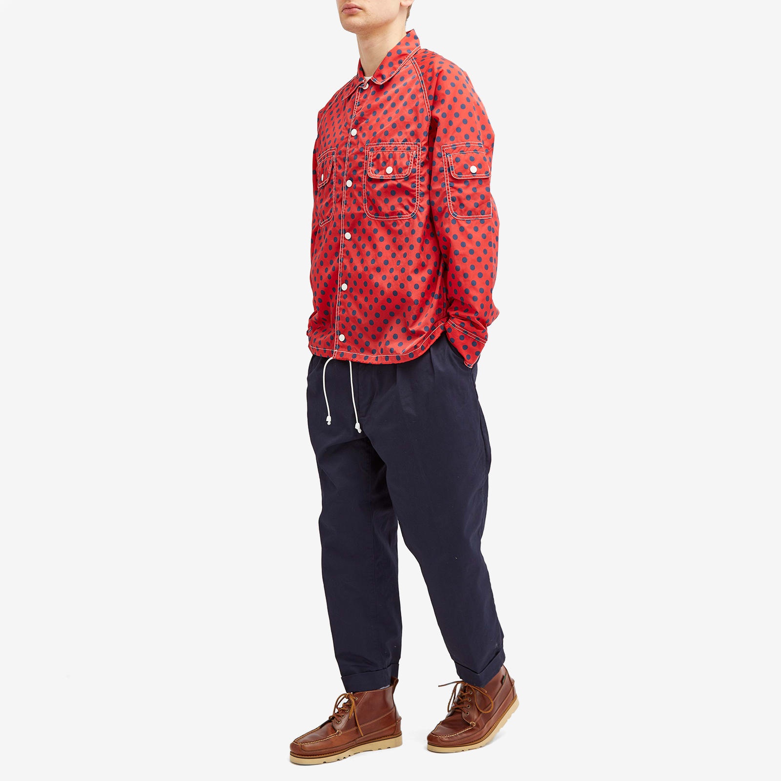 Beams Plus Polka Dot Sports Shirt Jacket - 4