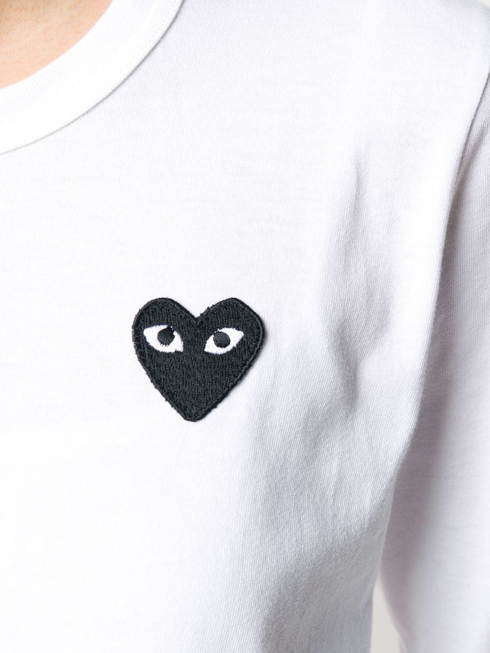 logo embroidered jersey top - 5